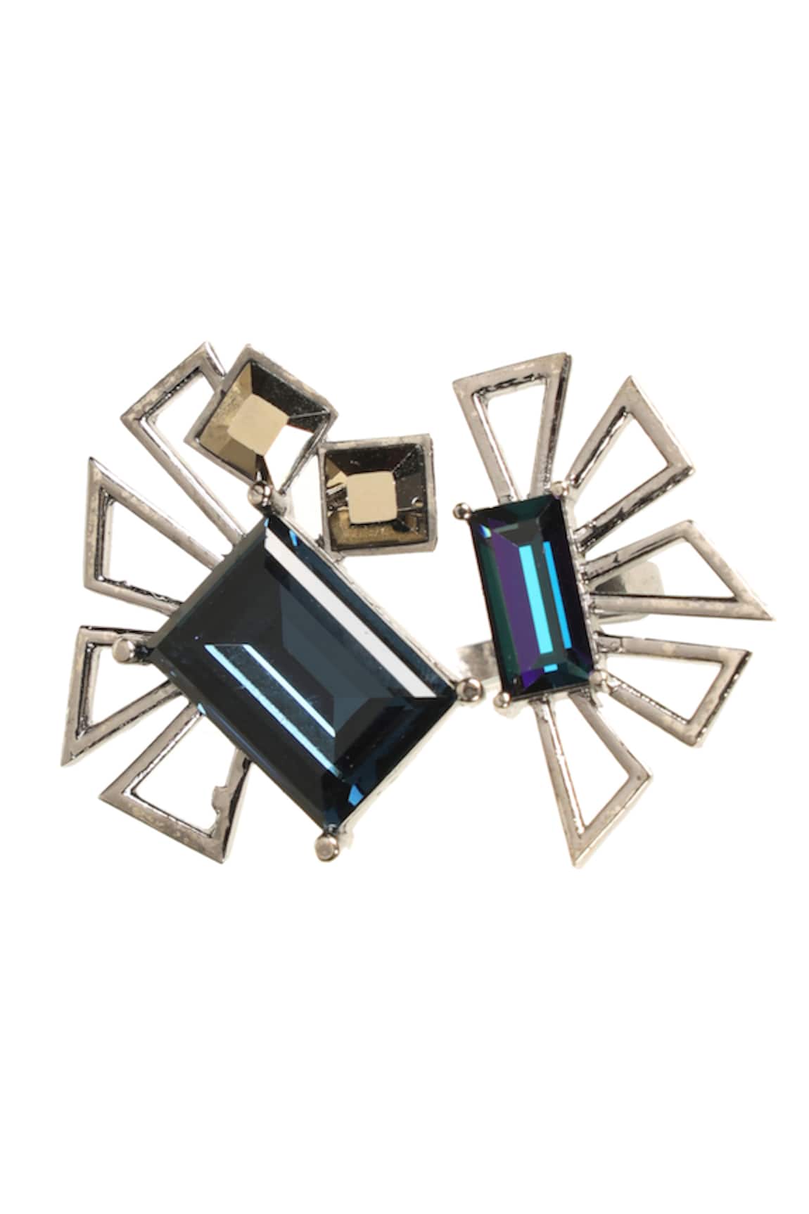 Esme By Aashna Dalmia Geometric Crystal Ring