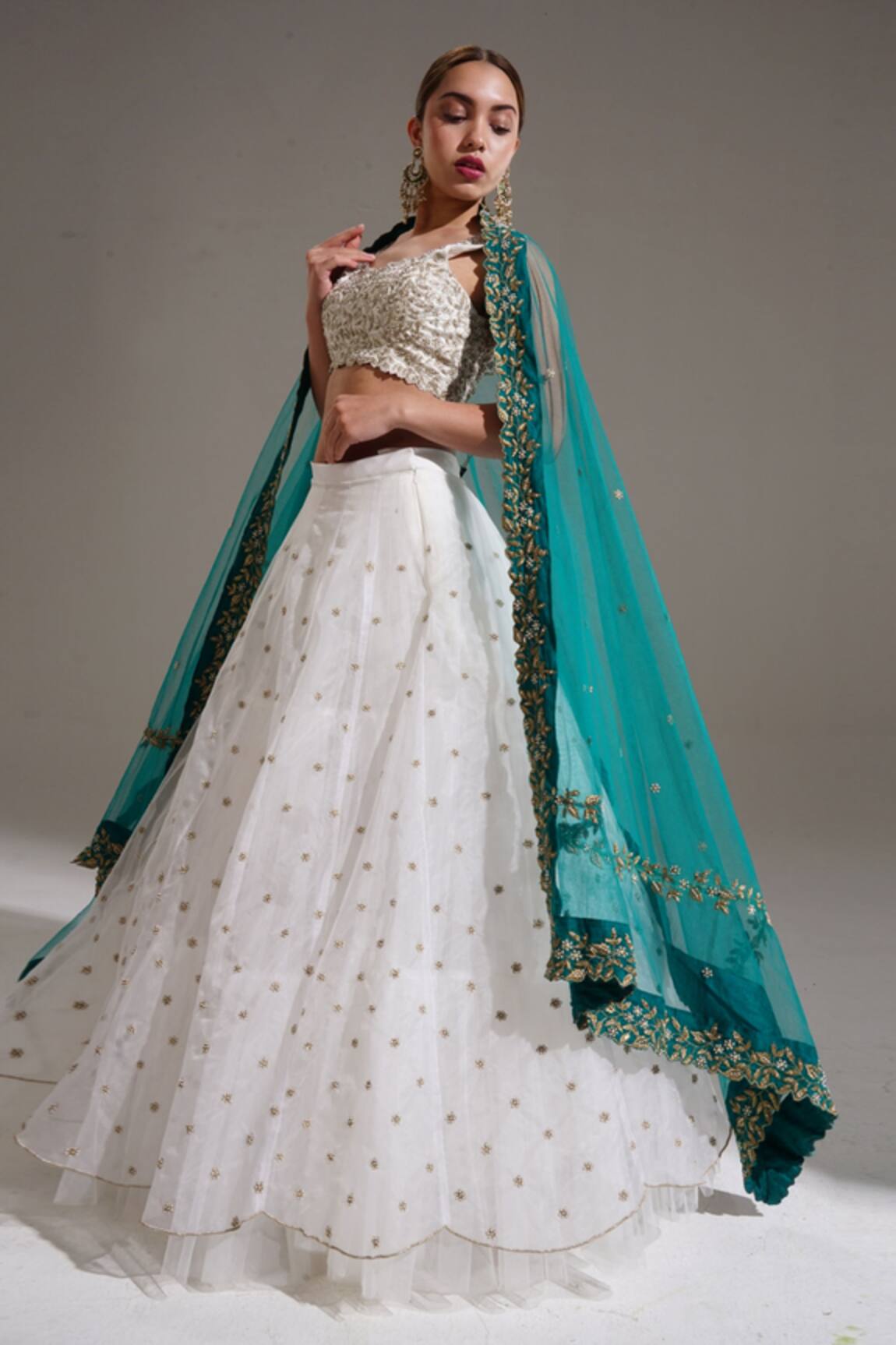 Shloka Sudhakar Floral Embroidered Lehenga Set