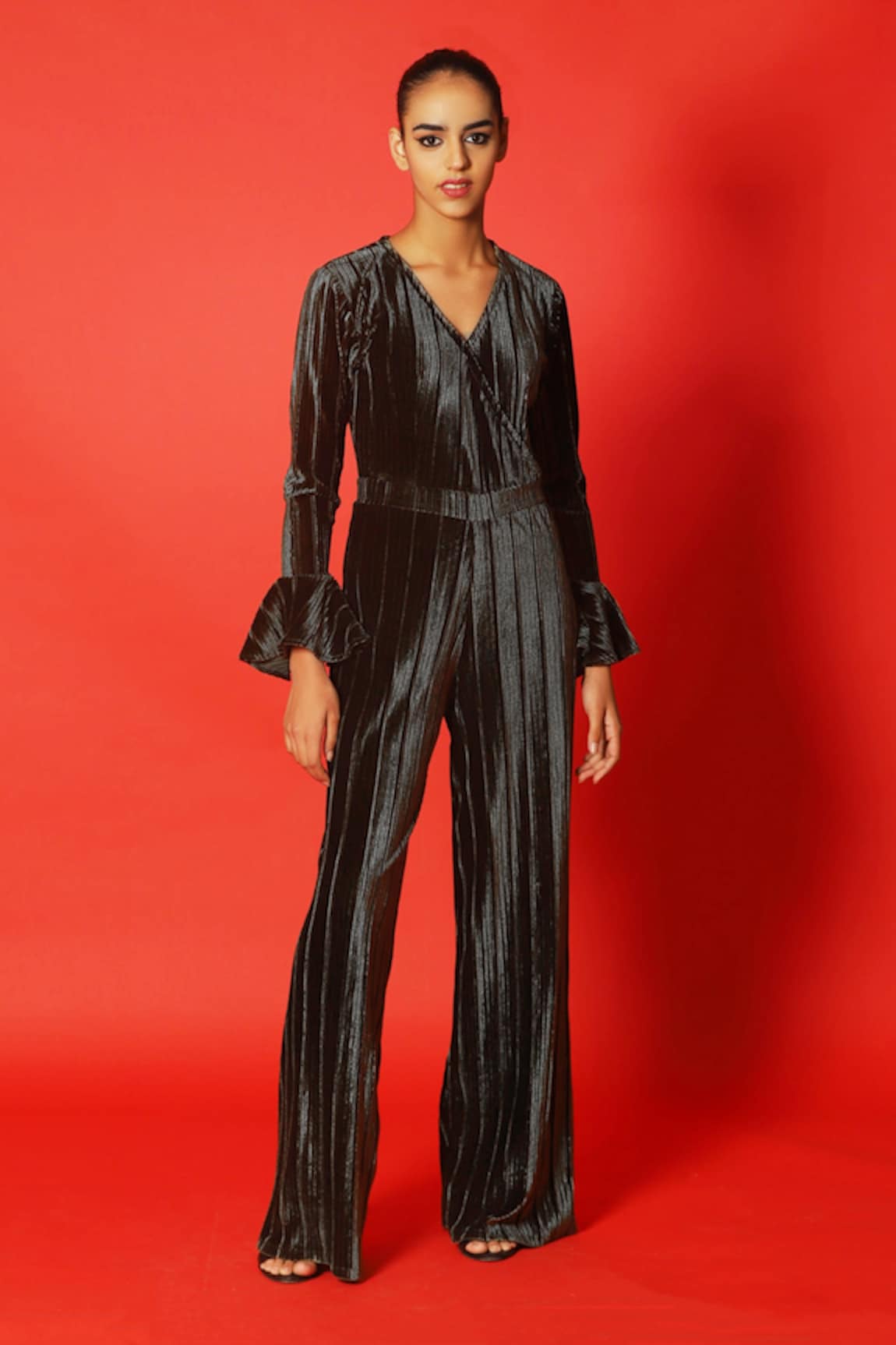 Evra by Nikita Pleated Velvet Jumpsuit