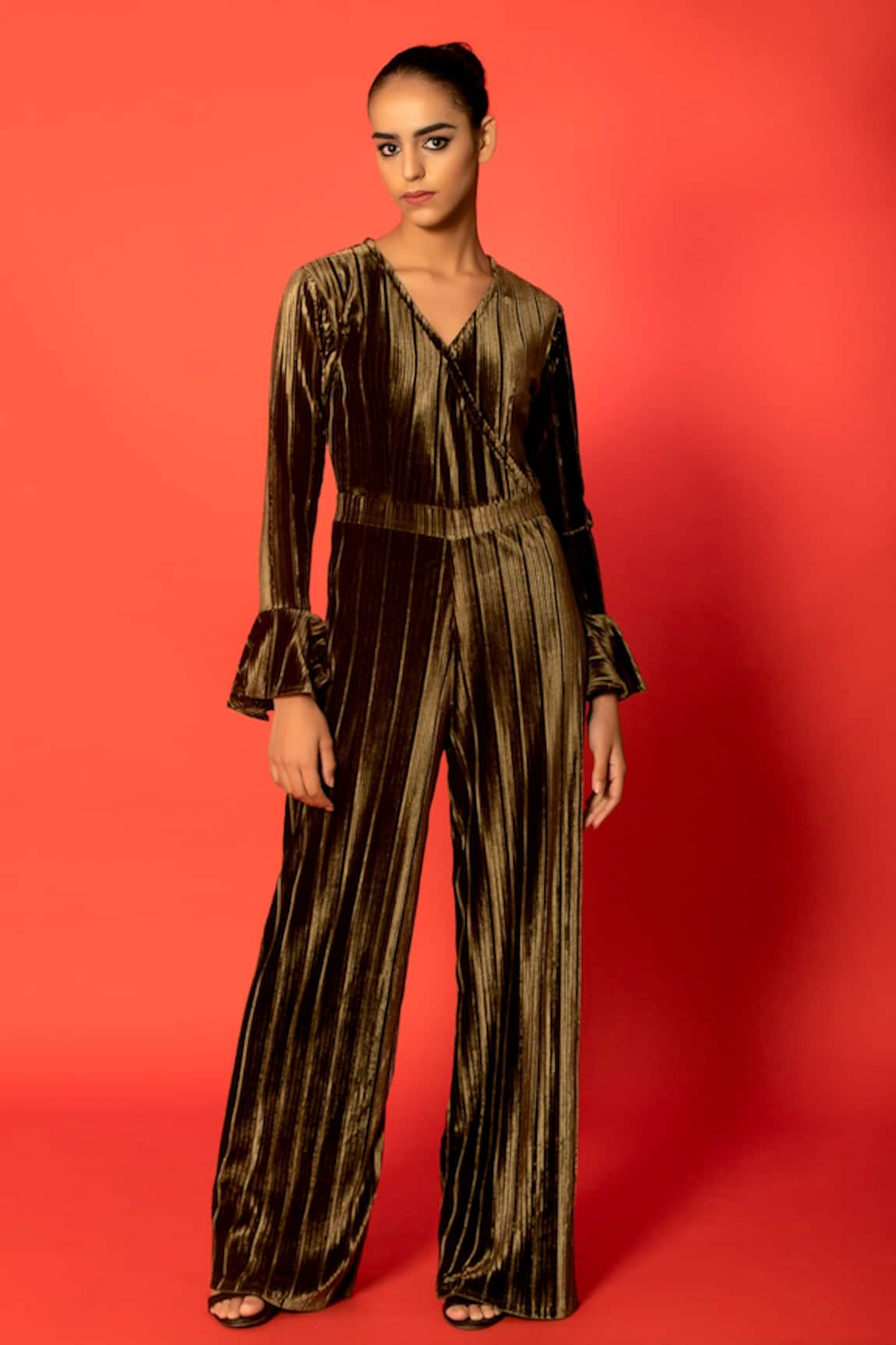 Evra by Nikita Pleated Velvet Jumpsuit