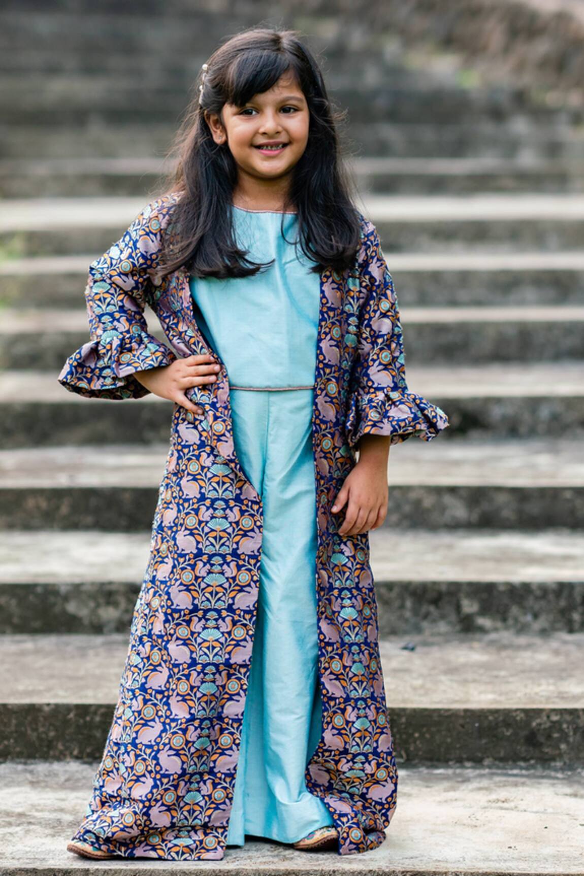Little Luxury Brocade Jacket & Pant Set 