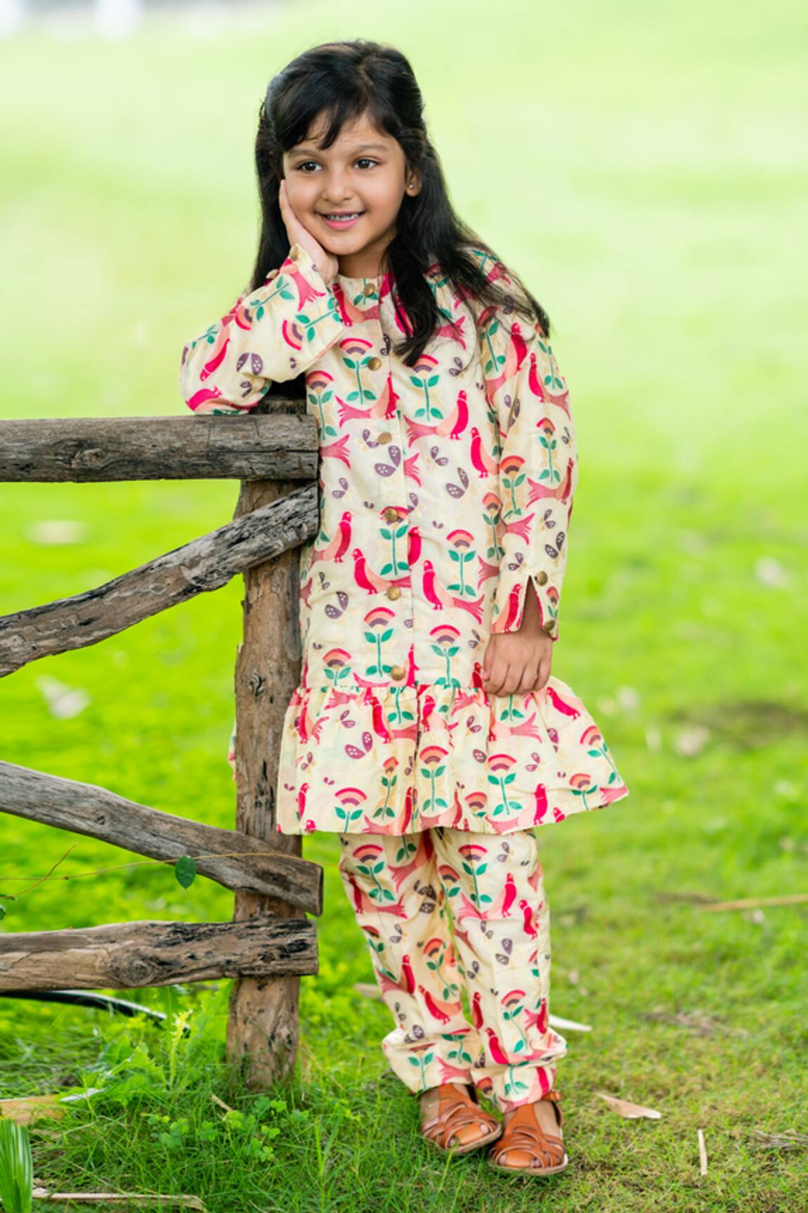 Little Luxury Brocade Tunic & Pant Set 