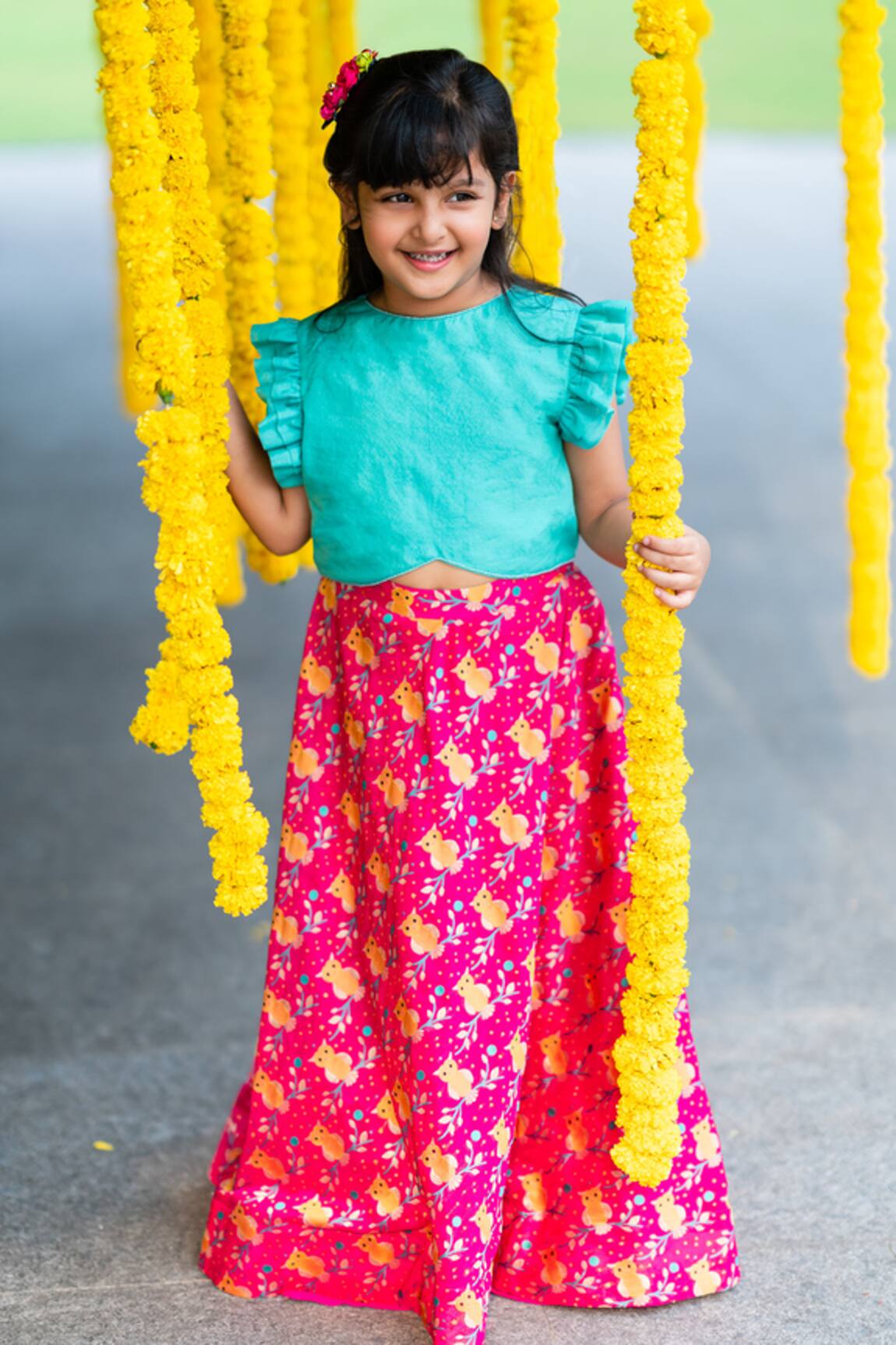 Little Luxury Brocade Lehenga Set 