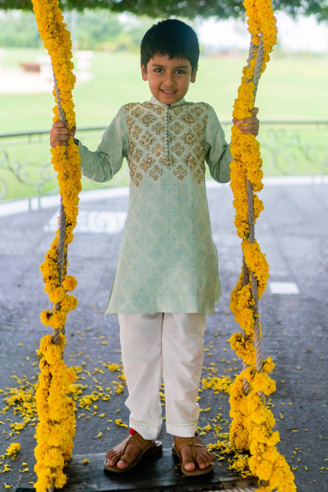 Little Luxury Embroidered Kurta Set 