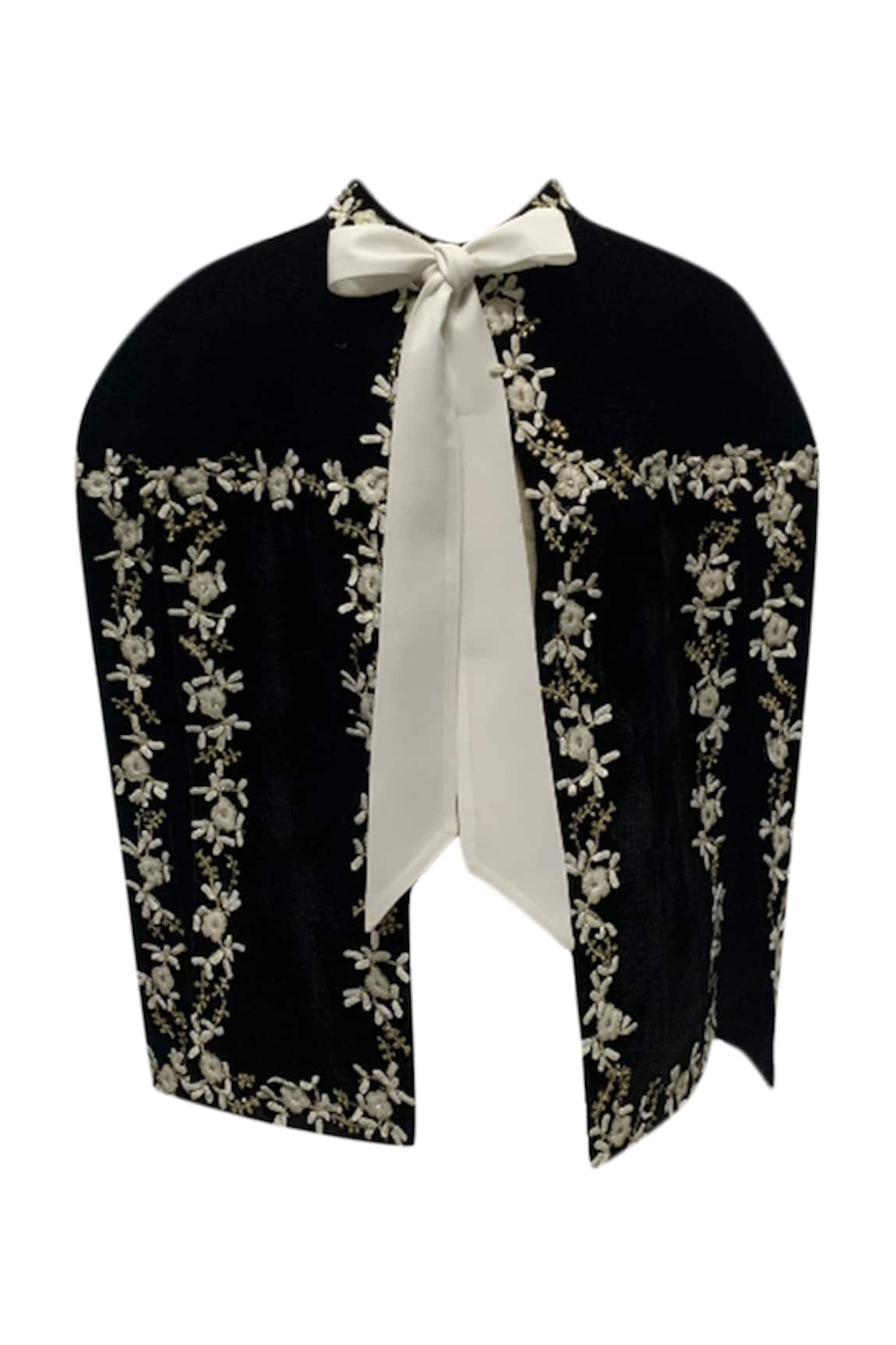 Buy Black Velvet Cape For Girls by Jasmine And Alaia Online at Aza Fashions.