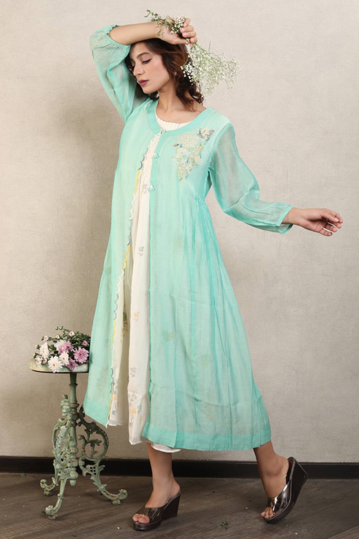 Falguni.Foram Floral Print Dress With Jacket