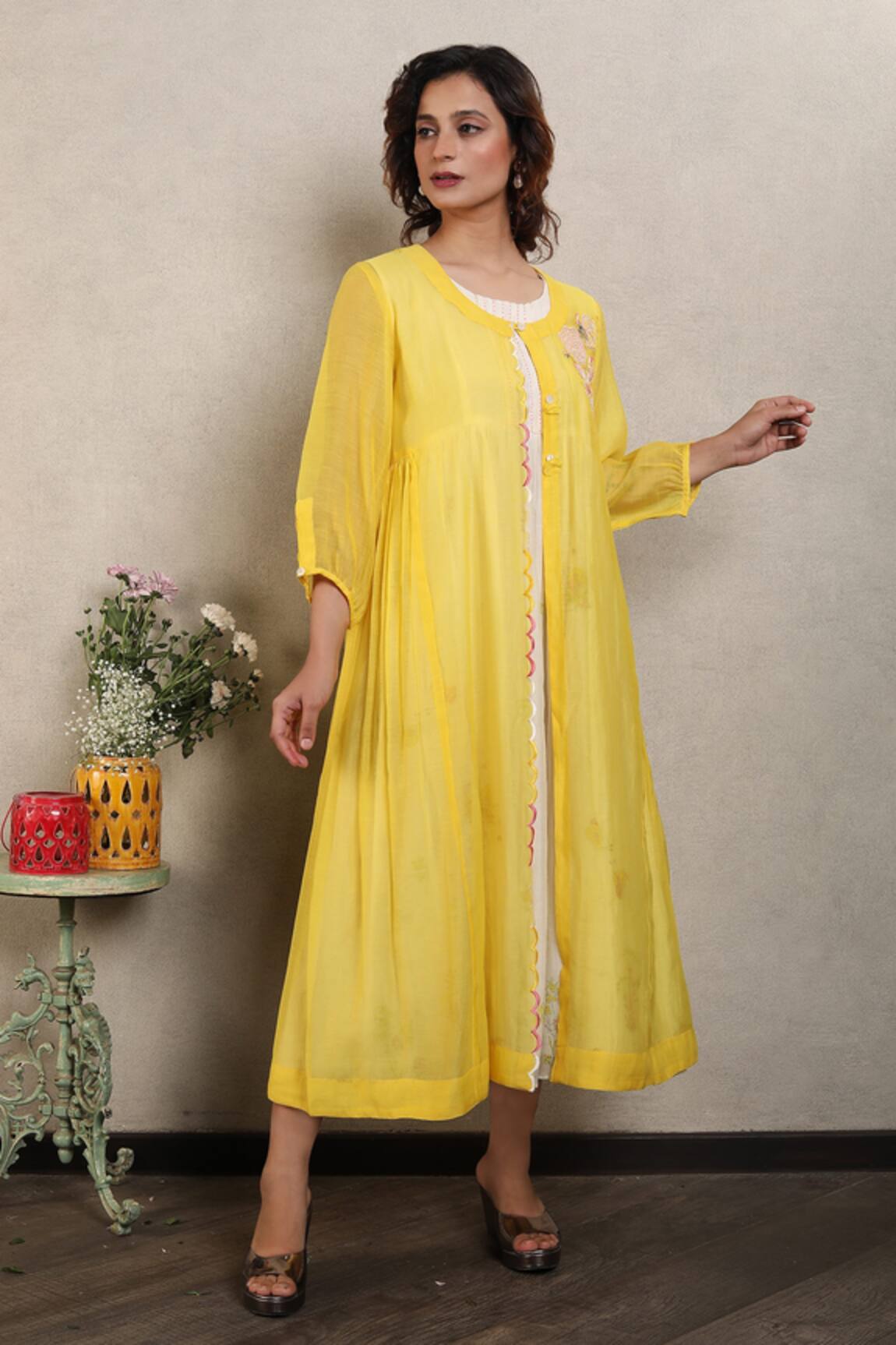 Falguni.Foram Floral Print Dress With Jacket