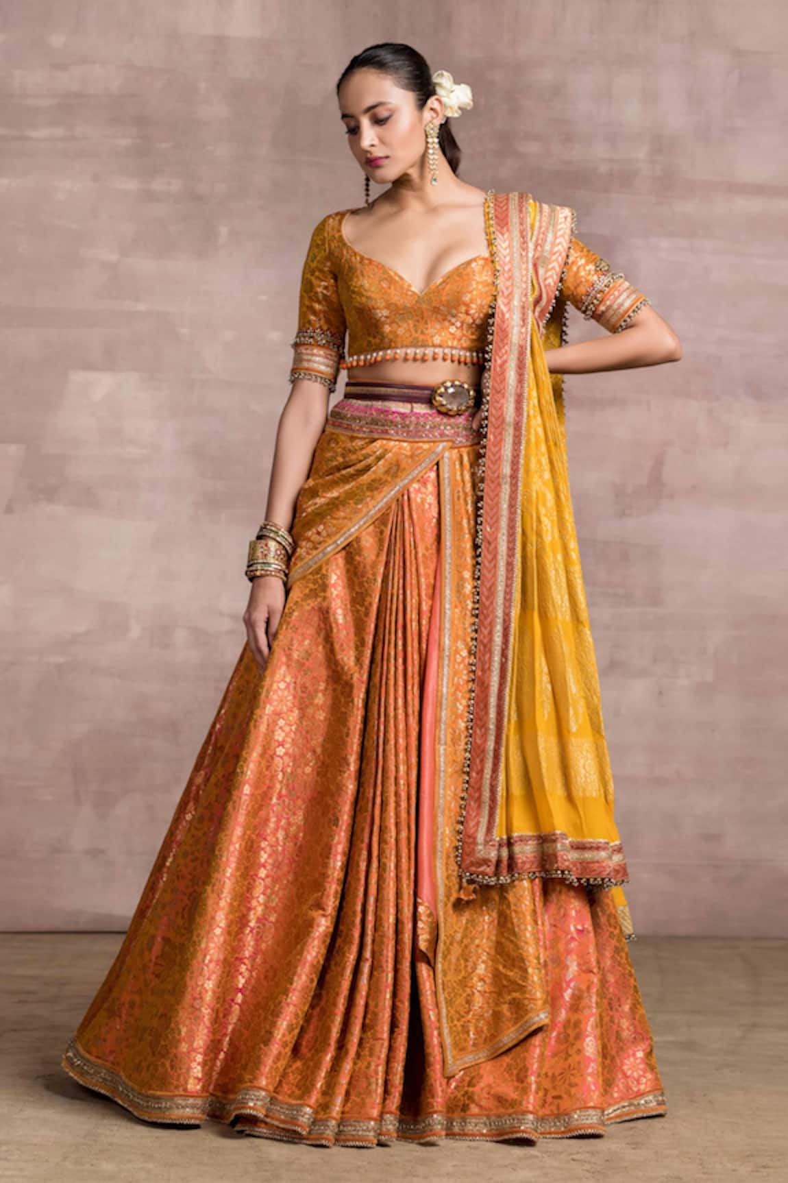 Tarun Tahiliani Draped Lehenga Set 