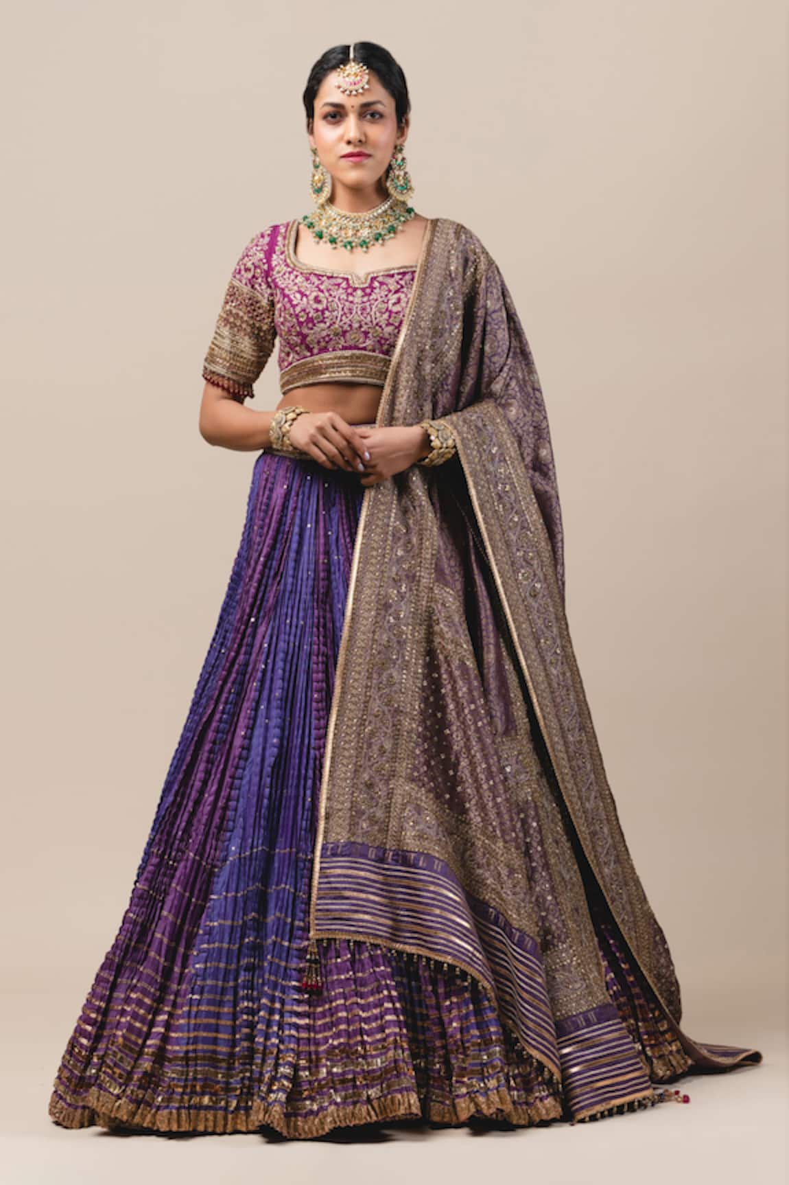 Tarun Tahiliani Chanderi Bridal Lehenga Set 