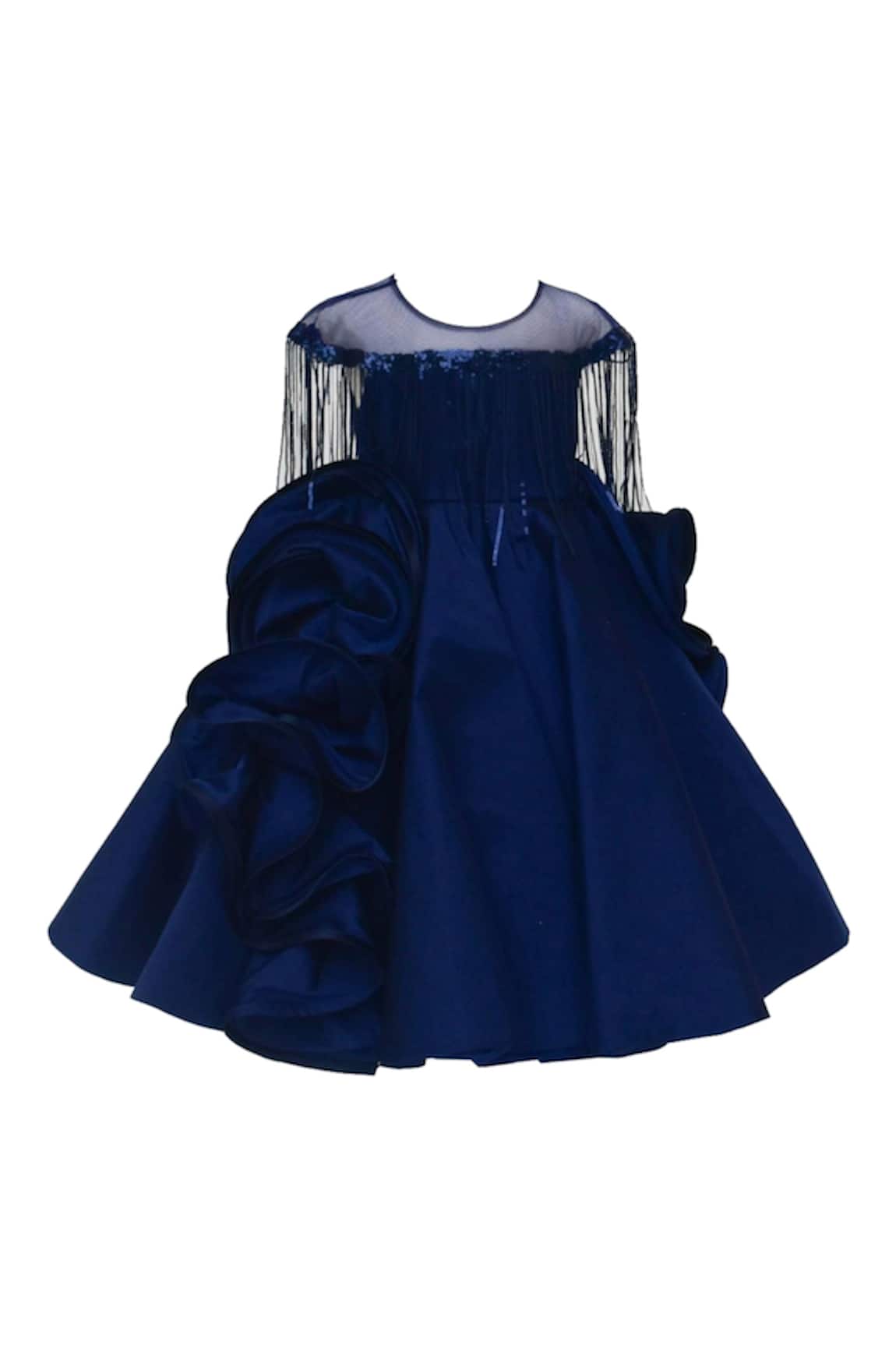 Fayon Kids Silk Ruffle Gown 