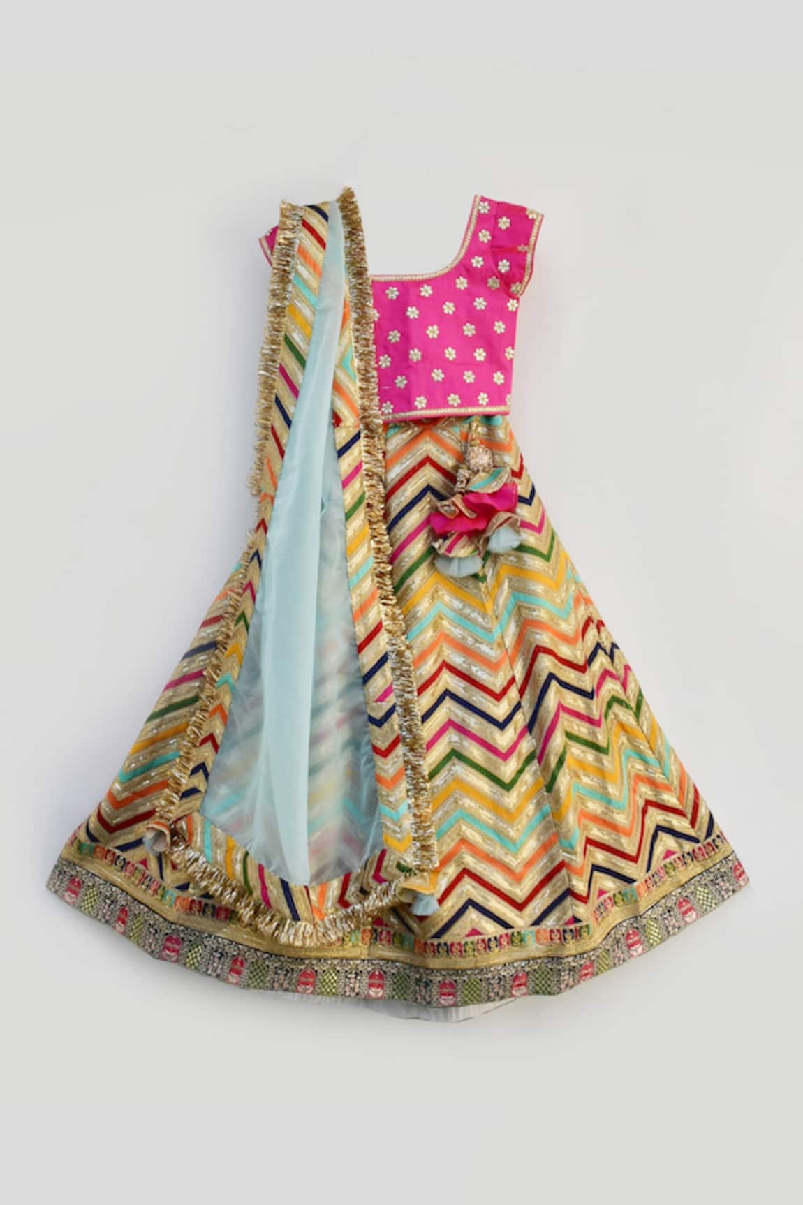 Fayon Kids Silk Lehenga Set 