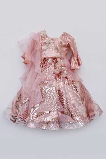 Fayon Kids Sequin Embroidered Lehenga Set 