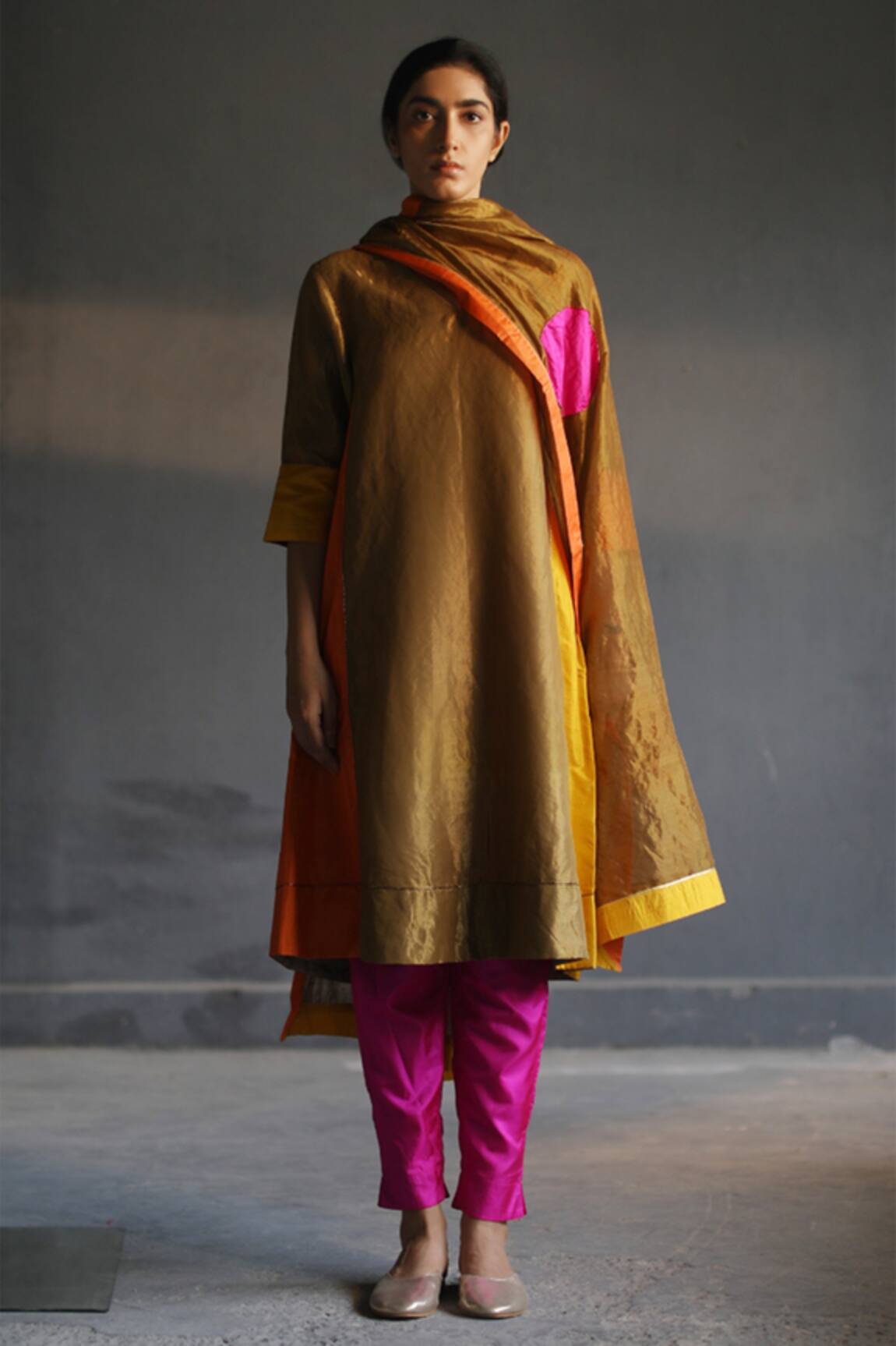 Shorshe Clothing Handloom Tissue Kurta & Pant Set