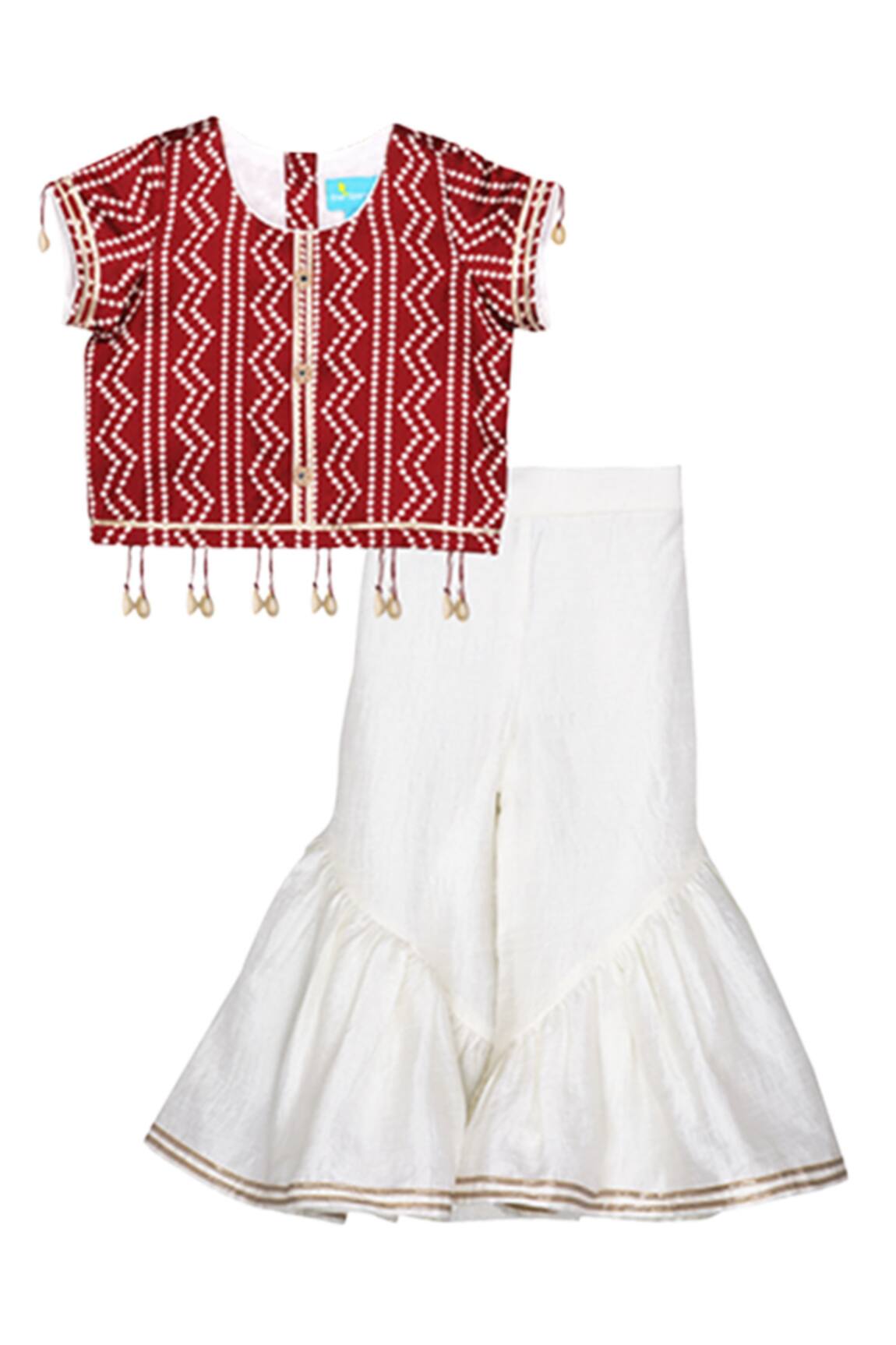 Free Sparrow Bandhani Sharara Set