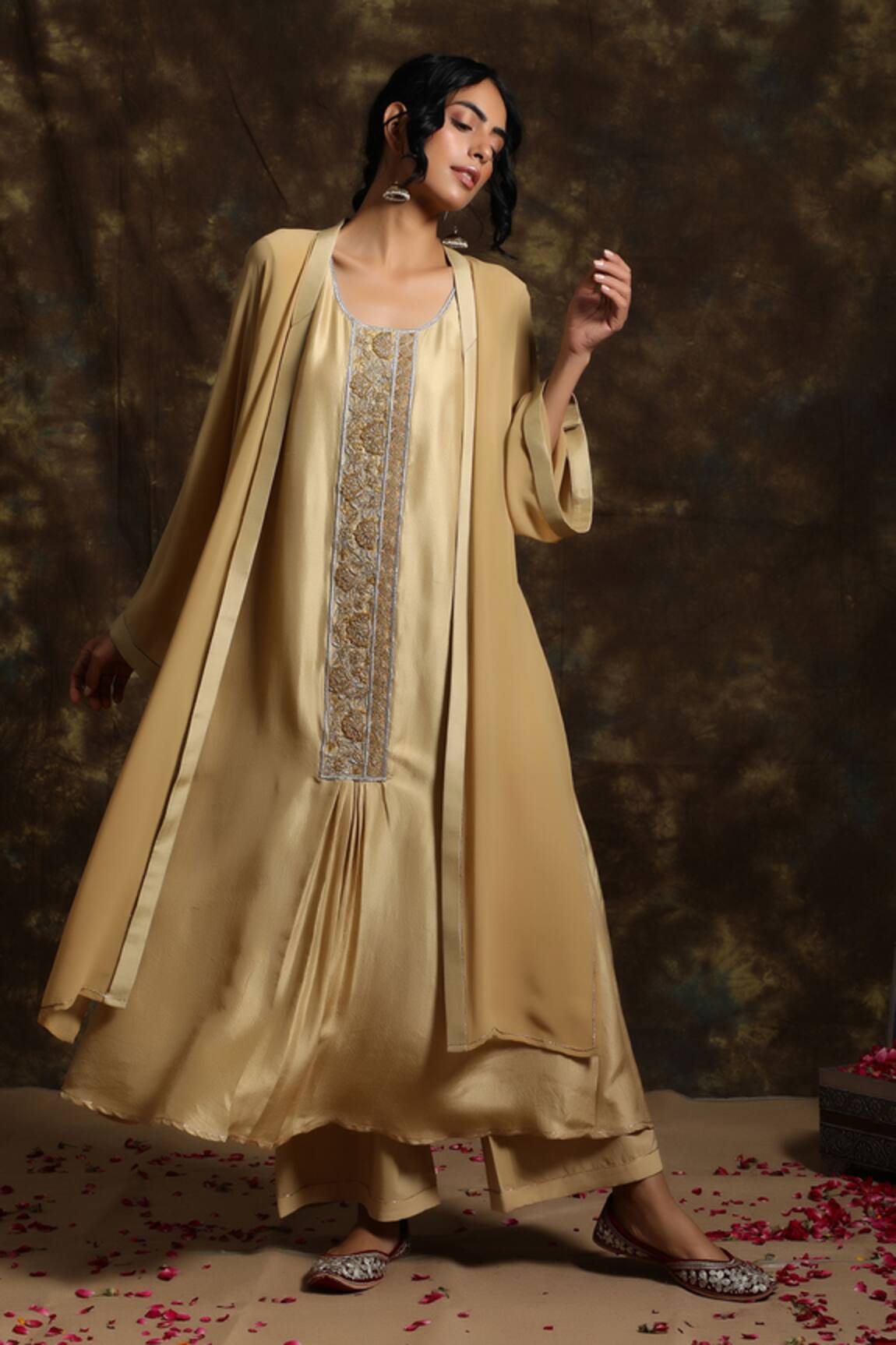 Kanika Sharma Silk Jacket & Kurta Set