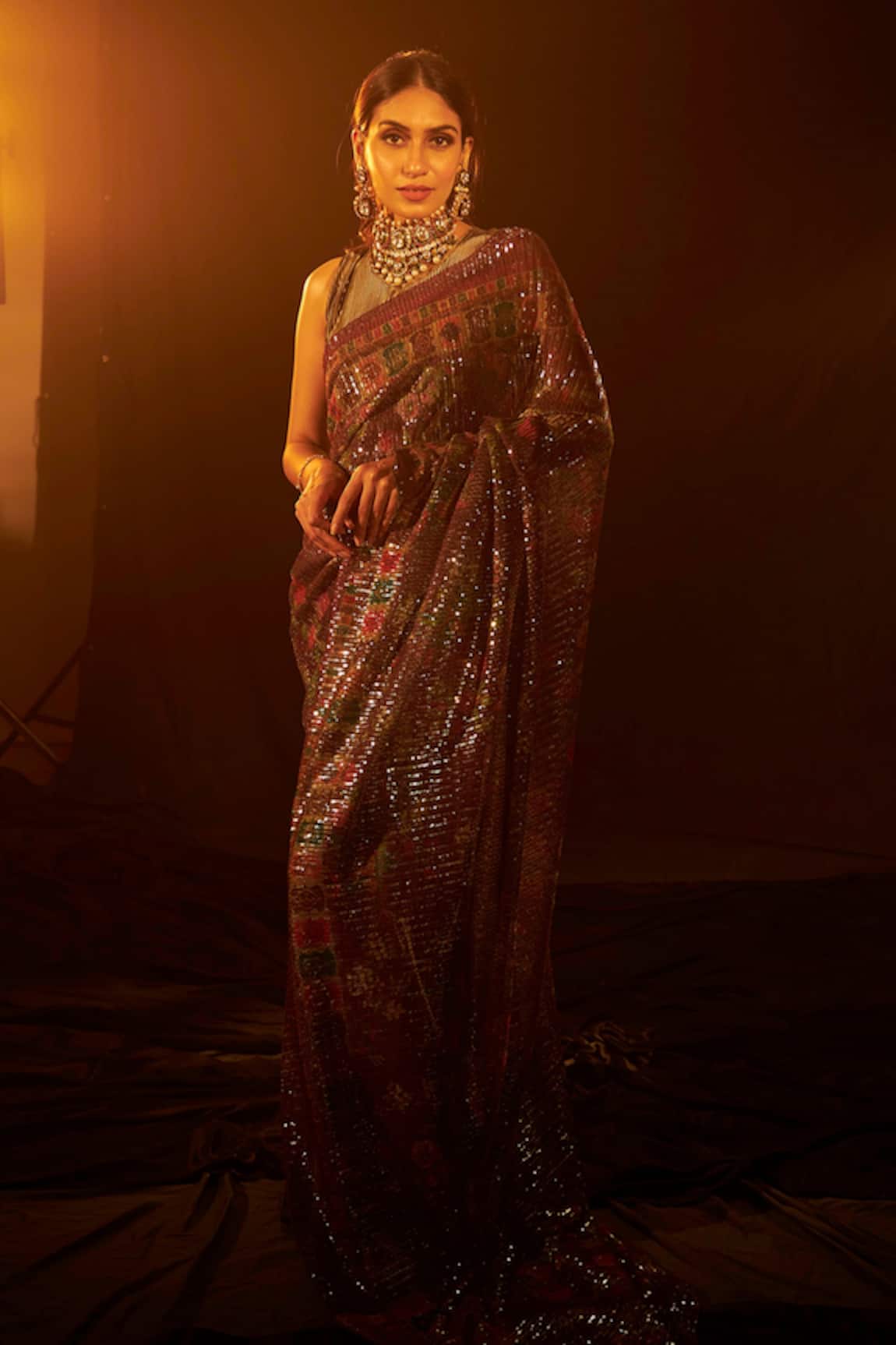 Tasuvure Indies Flavina Pre-Draped Saree Gown 