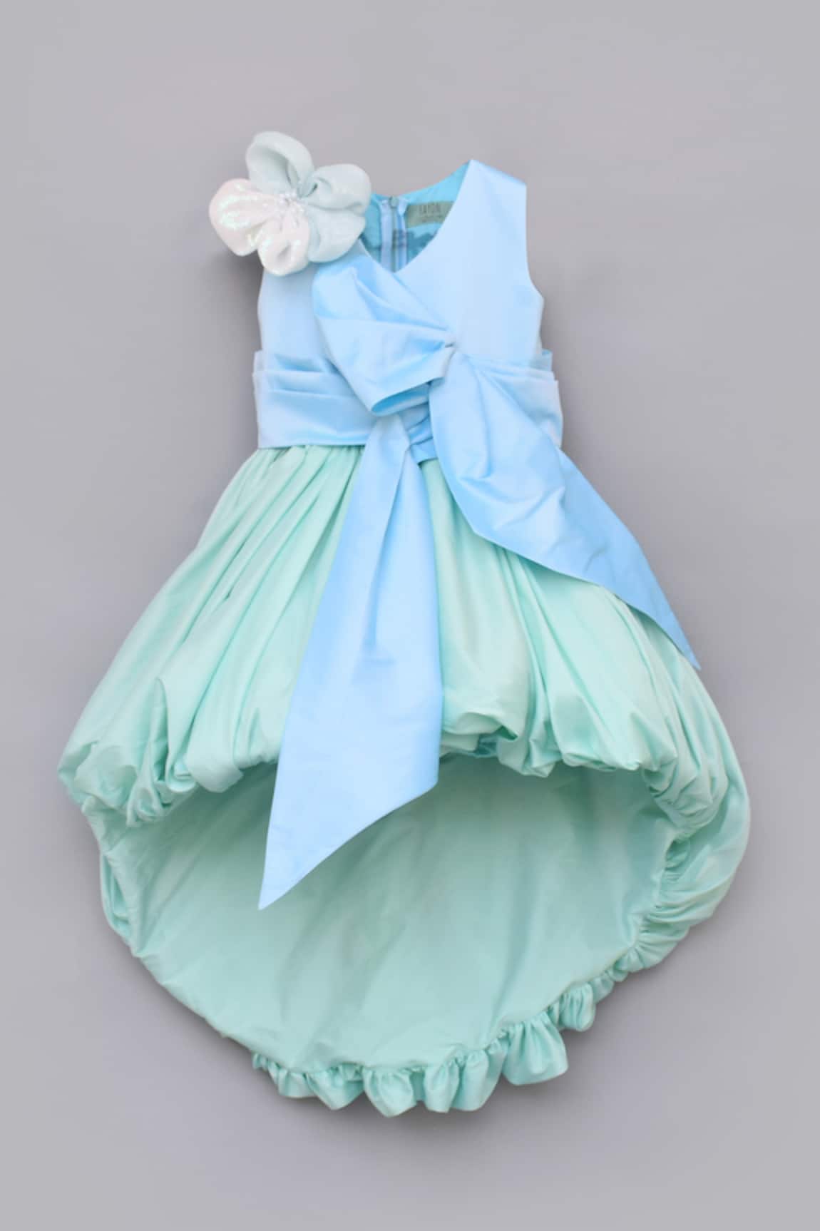 Fayon Kids Bow Detail Asymmetric Gown