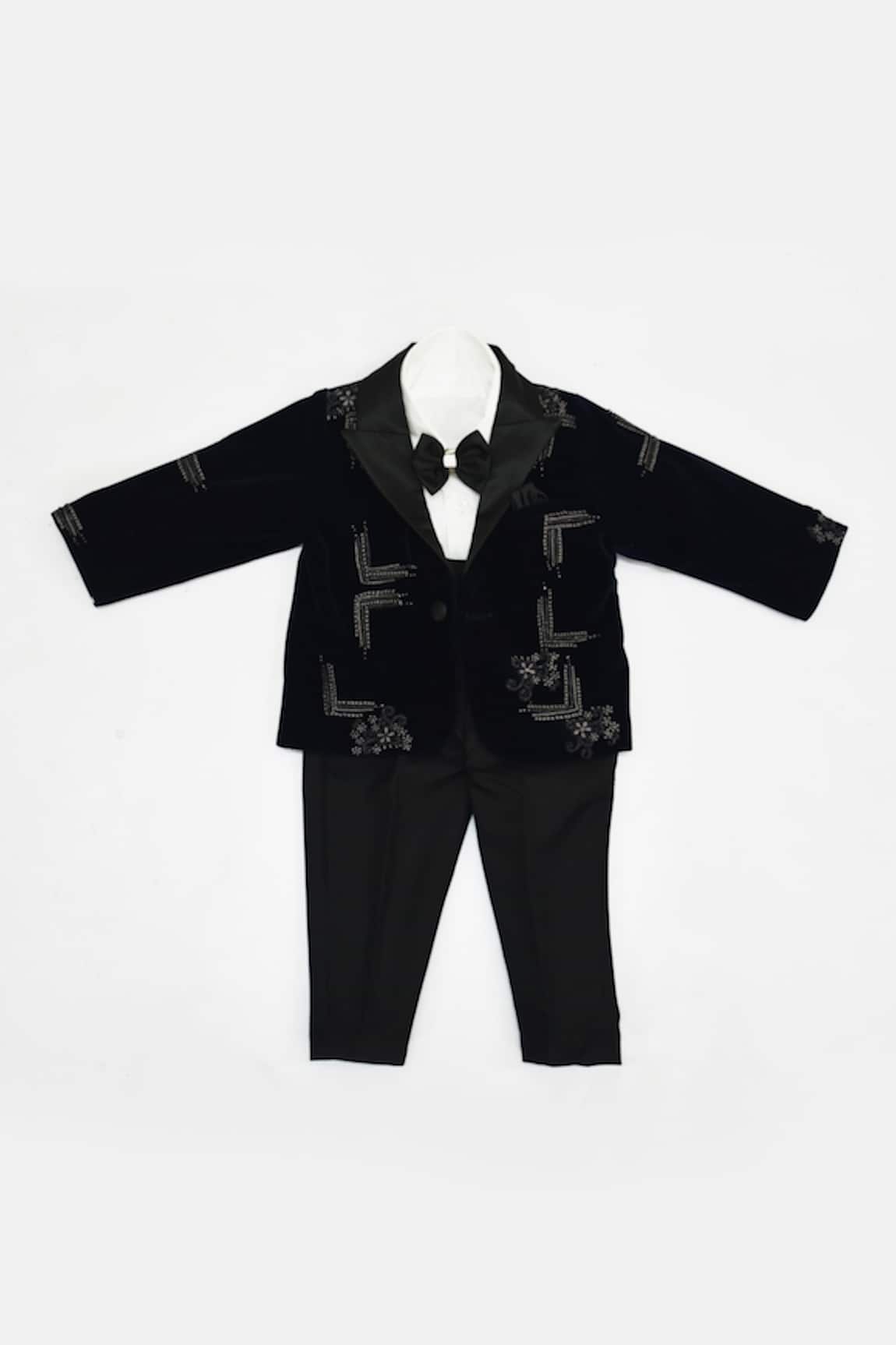 FAYON KIDS Velvet Suit & Pant Set