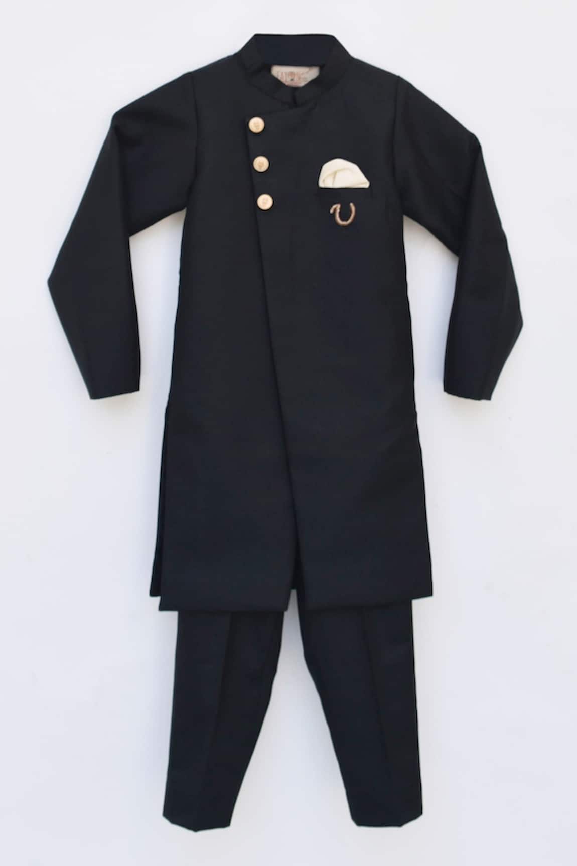 Fayon Kids Cotton Suiting Sherwani Set 
