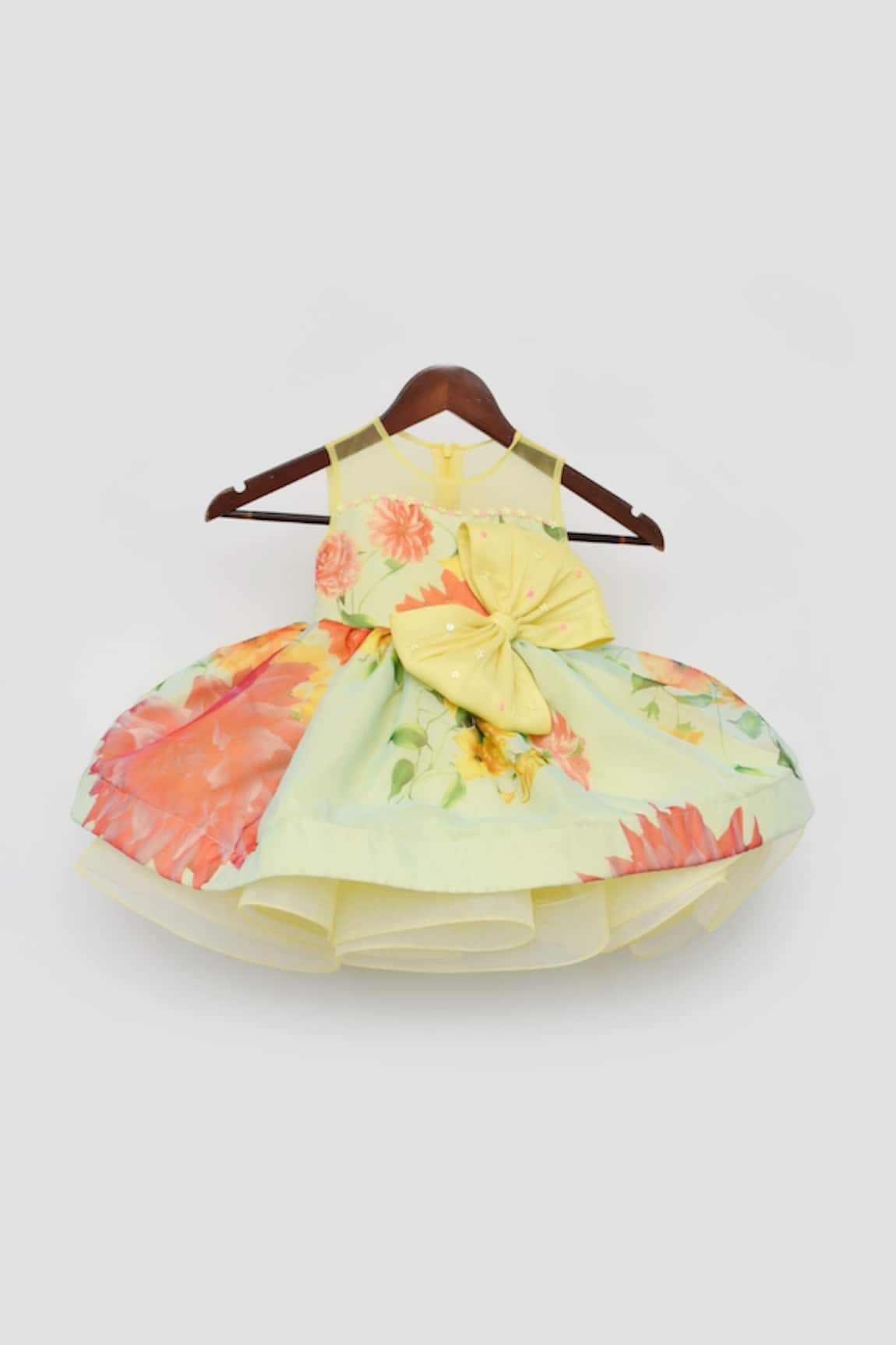Fayon Kids Floral Print Organza Dress