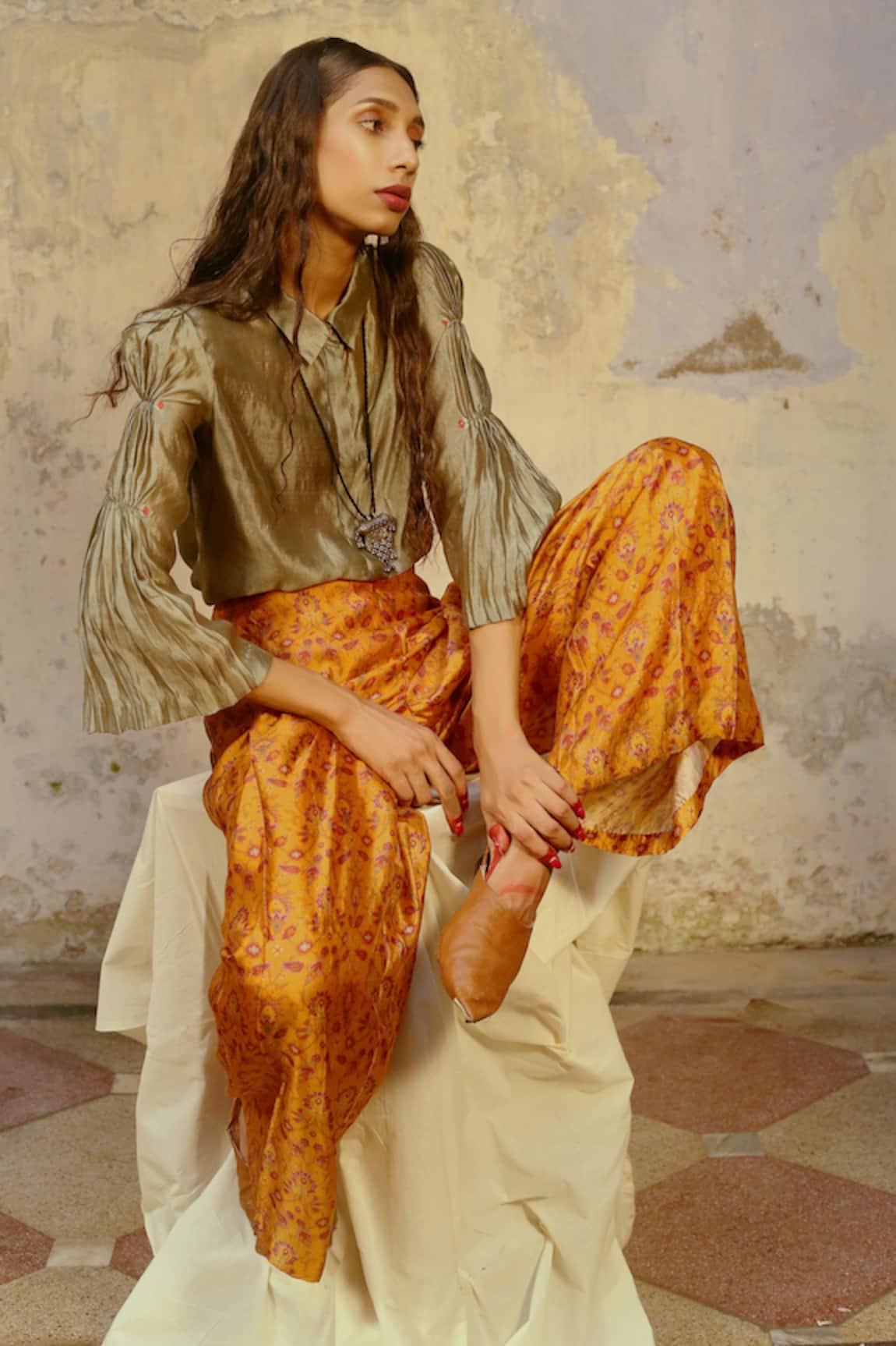 Chokhi Chorri Handwoven Silk Shirt 