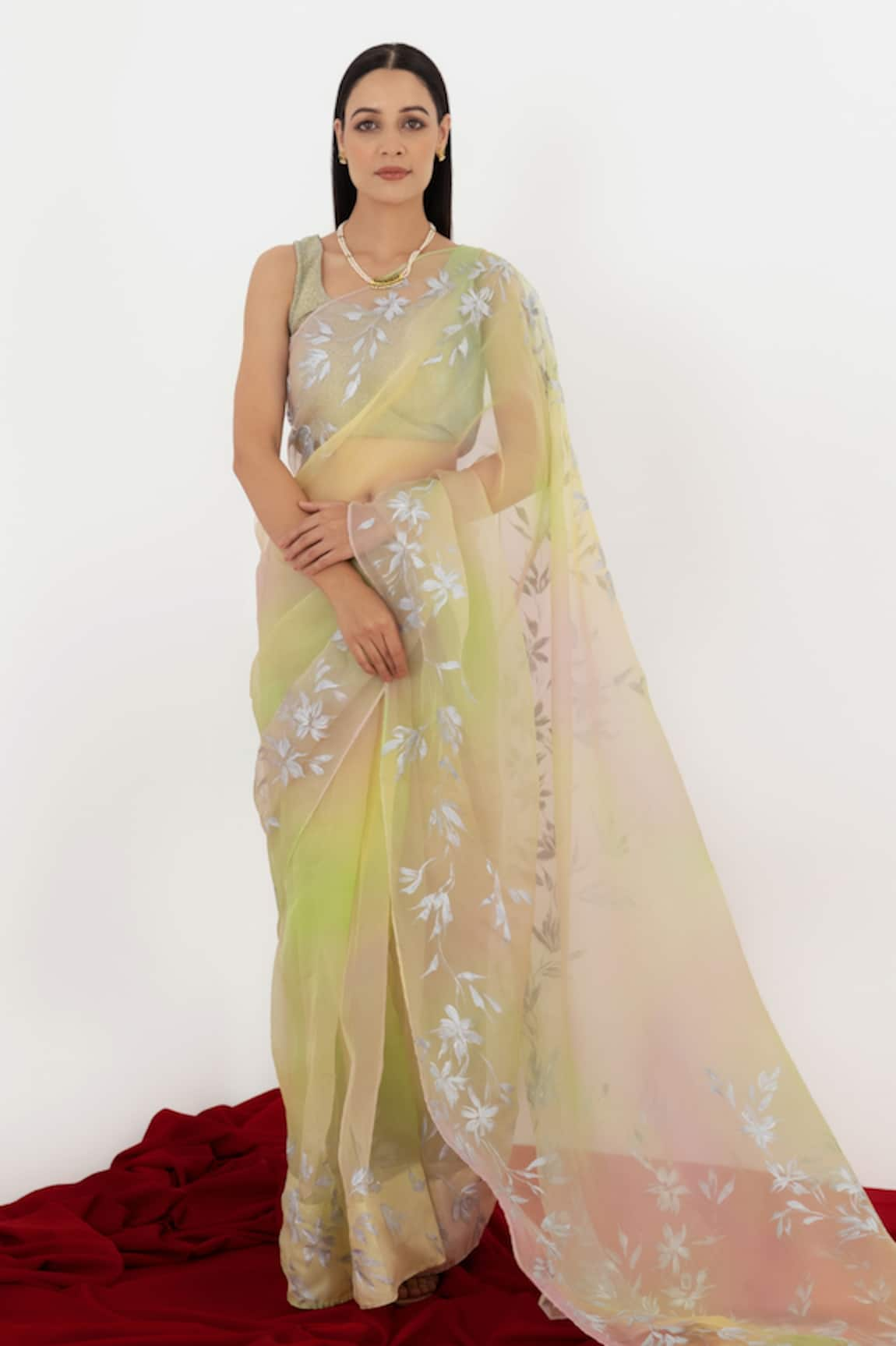 Fallon.Studio by Shruti Kaushik The Pakhi Hand Painted Saree