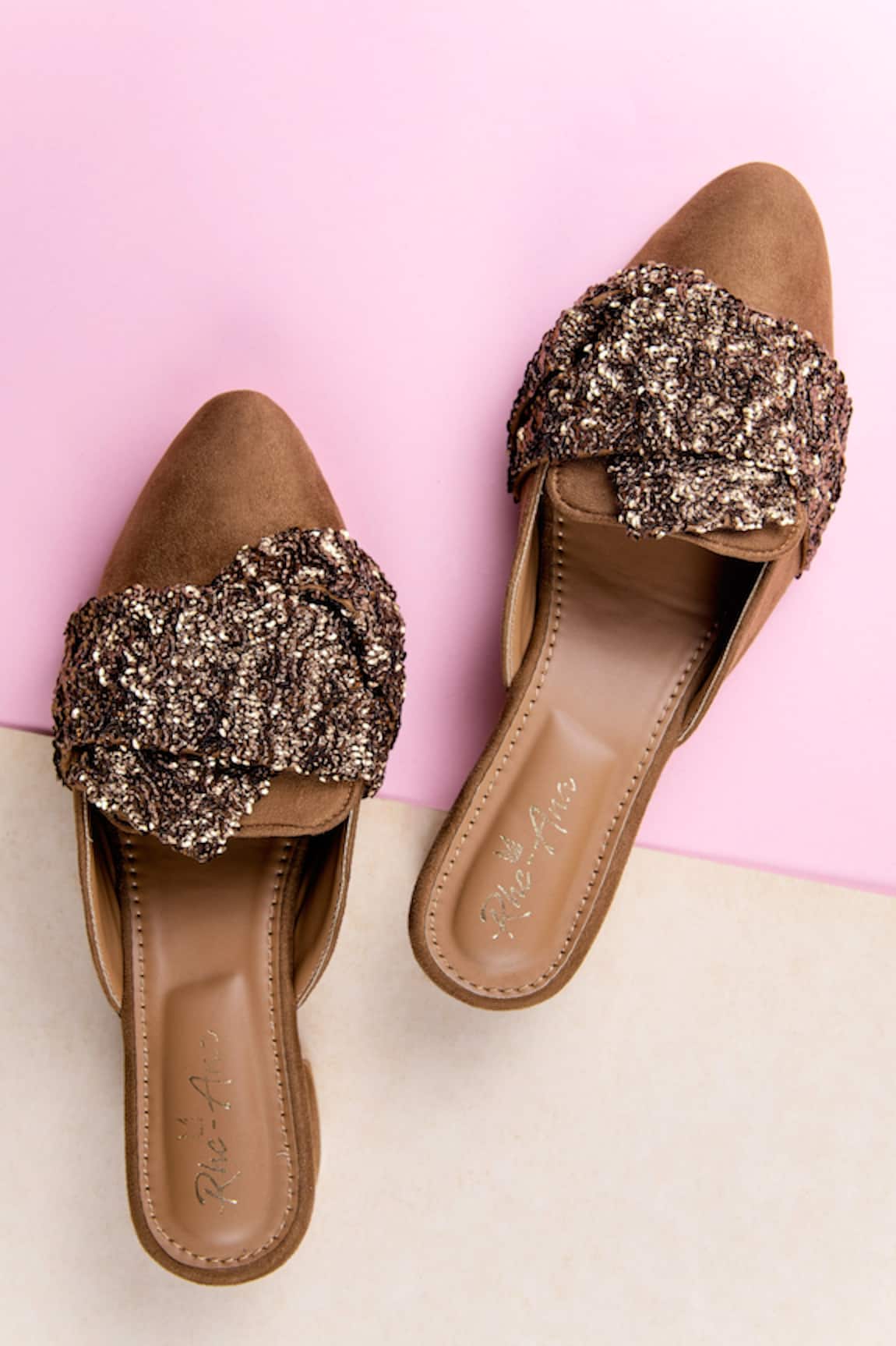 Rhe-Ana Silver Lining Mules 