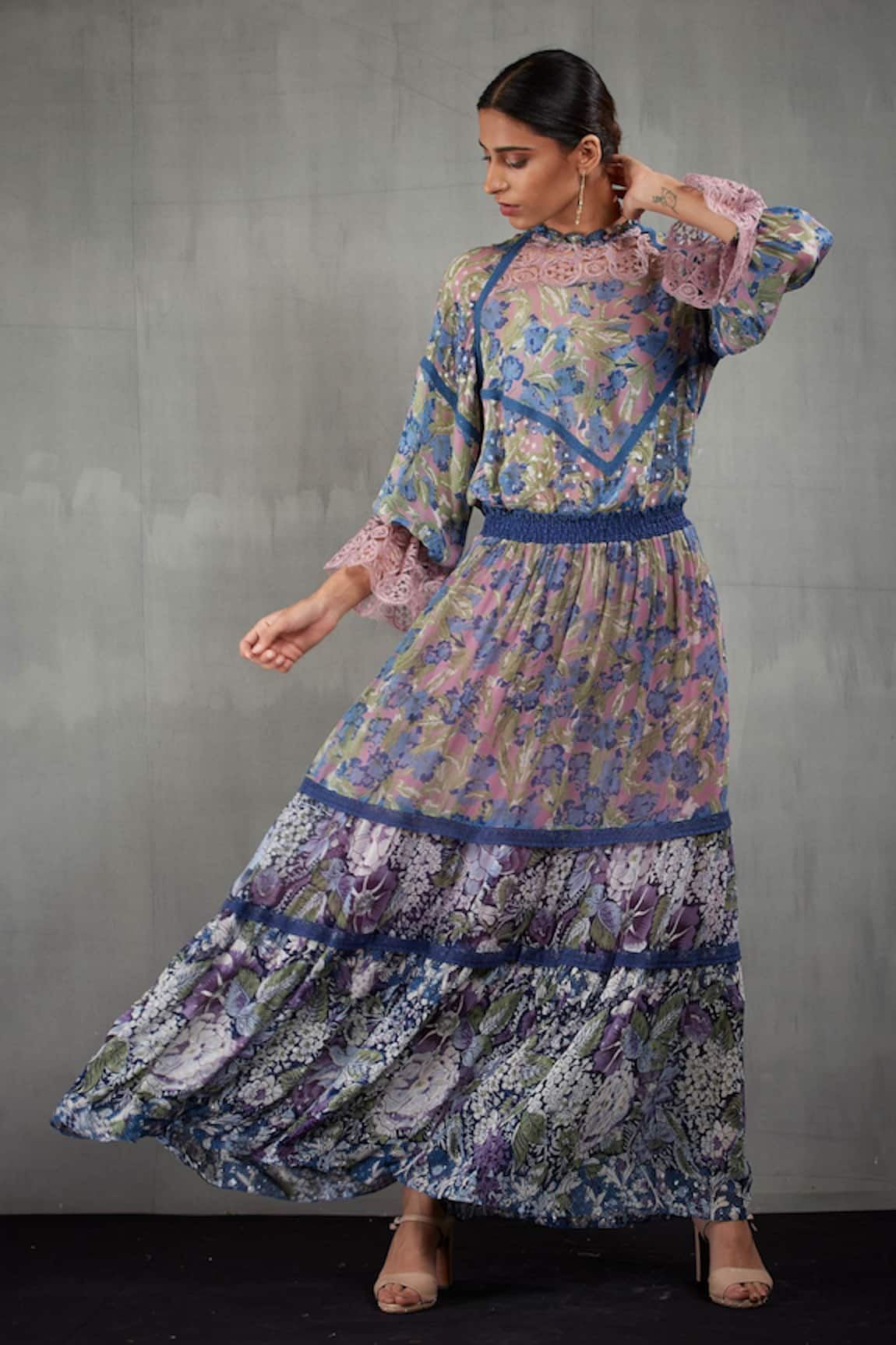 Kavita Bhartia Floral Print Skirt Set 