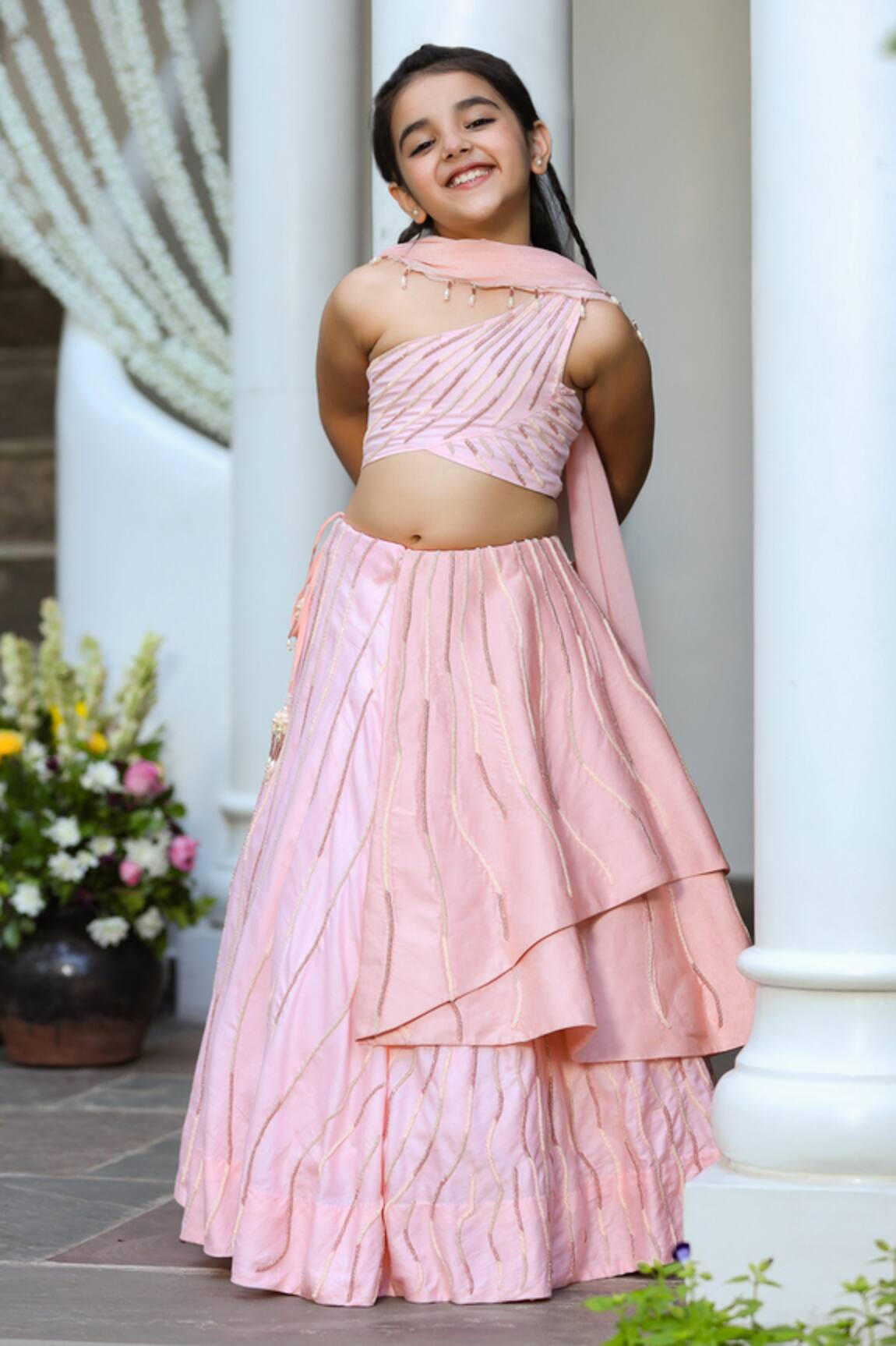 Littleens Khwabeeda Embroidered Lehenga Set 