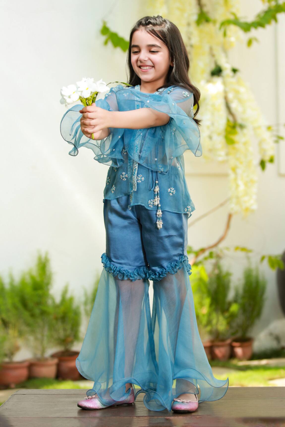Littleens Noor Embellished Jacket & Pant Set 