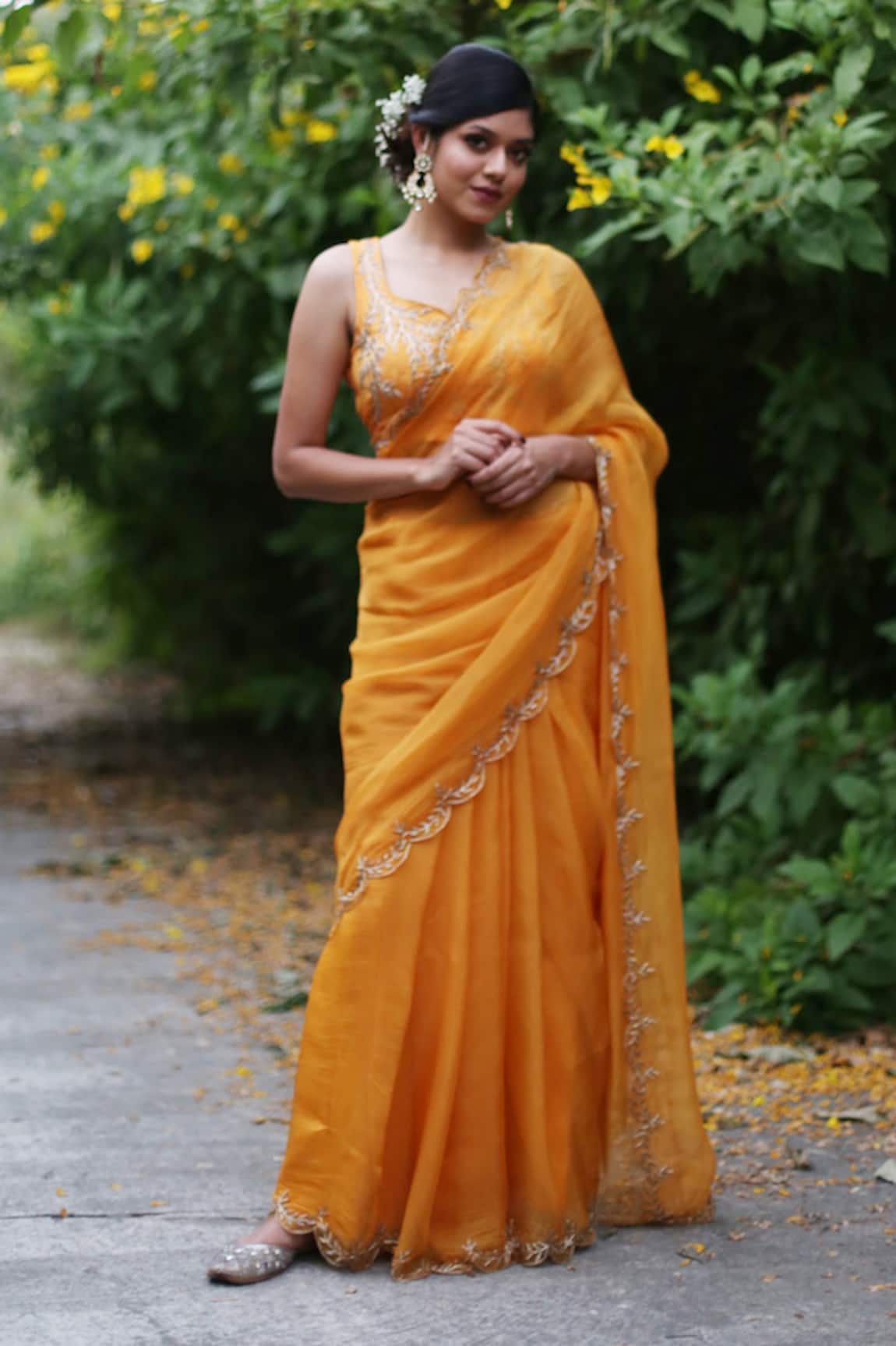 Gul By Aishwarya Silk Organza Saree With Blouse