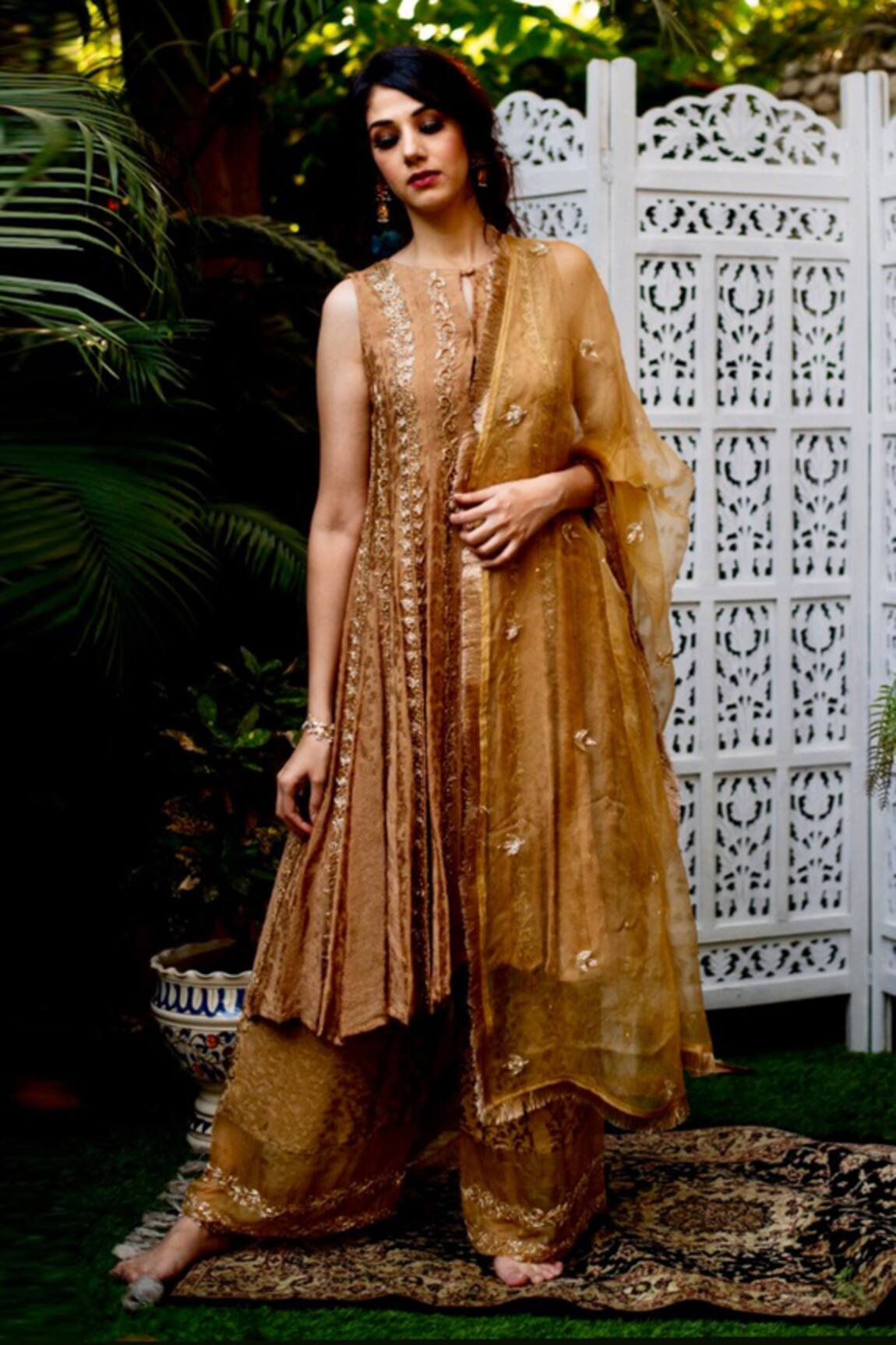 Gul By Aishwarya Embroidered Anarkali Palazzo Set
