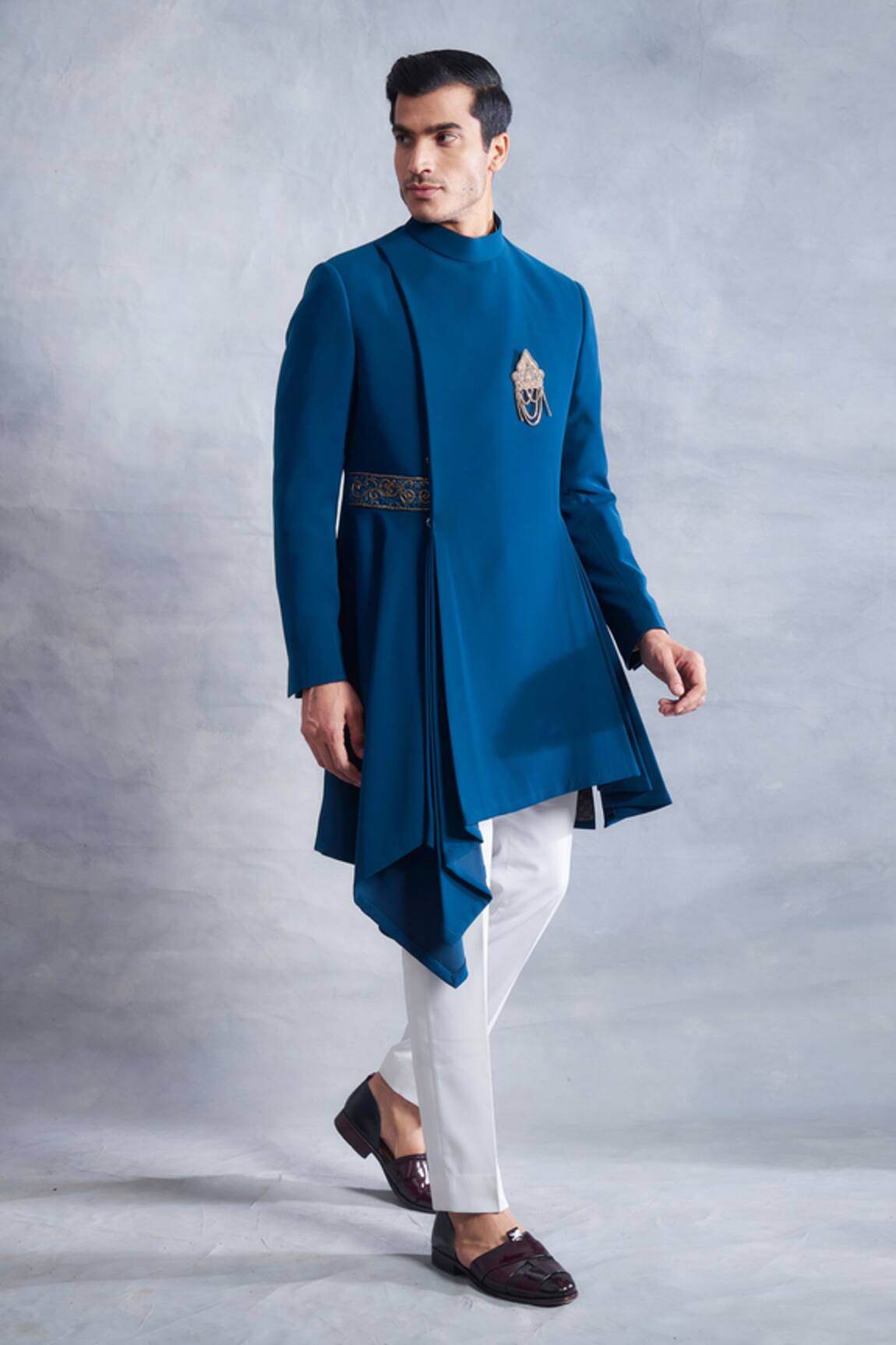 Gargee Designers Draped Jacket Set