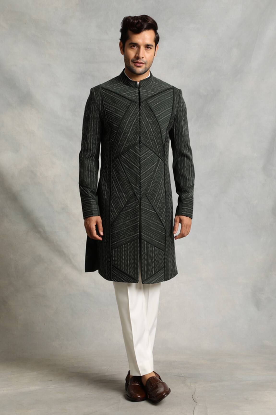 Gargee Designers Kantha Work Sherwani Set 