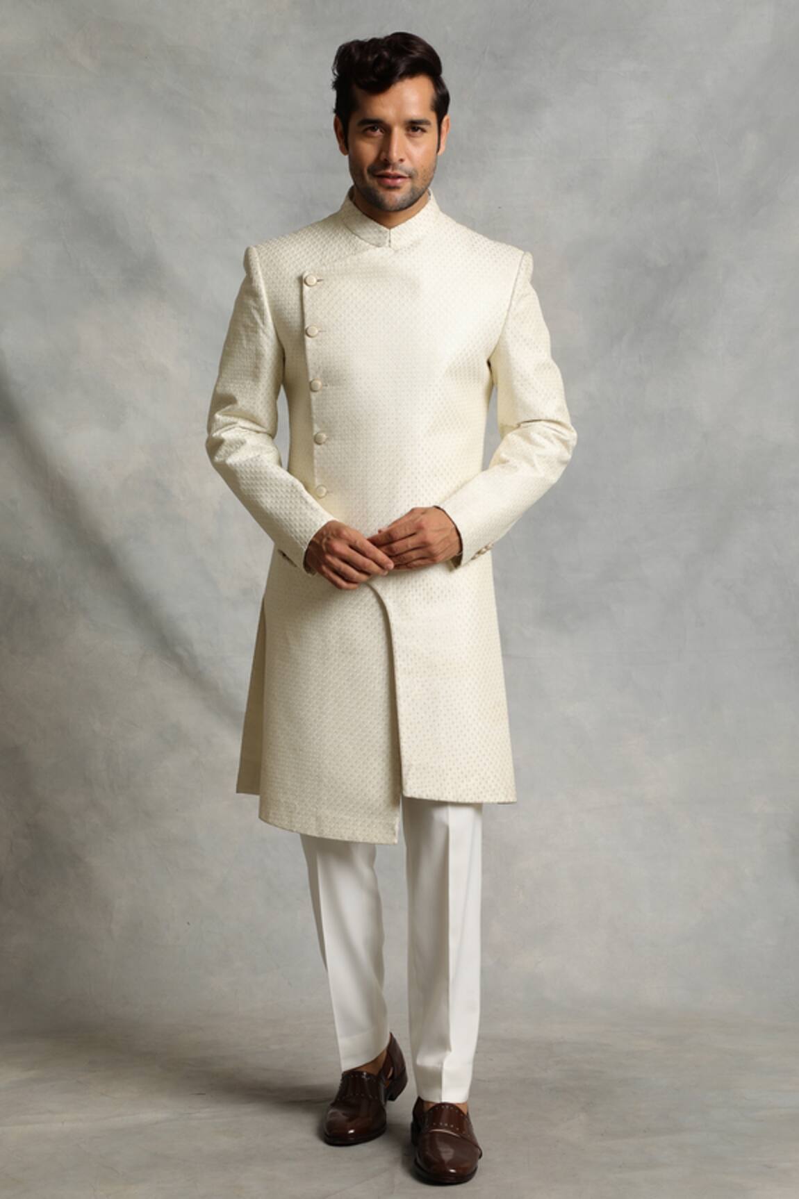 Gargee Designers Floral Embroidered Sherwani Set 
