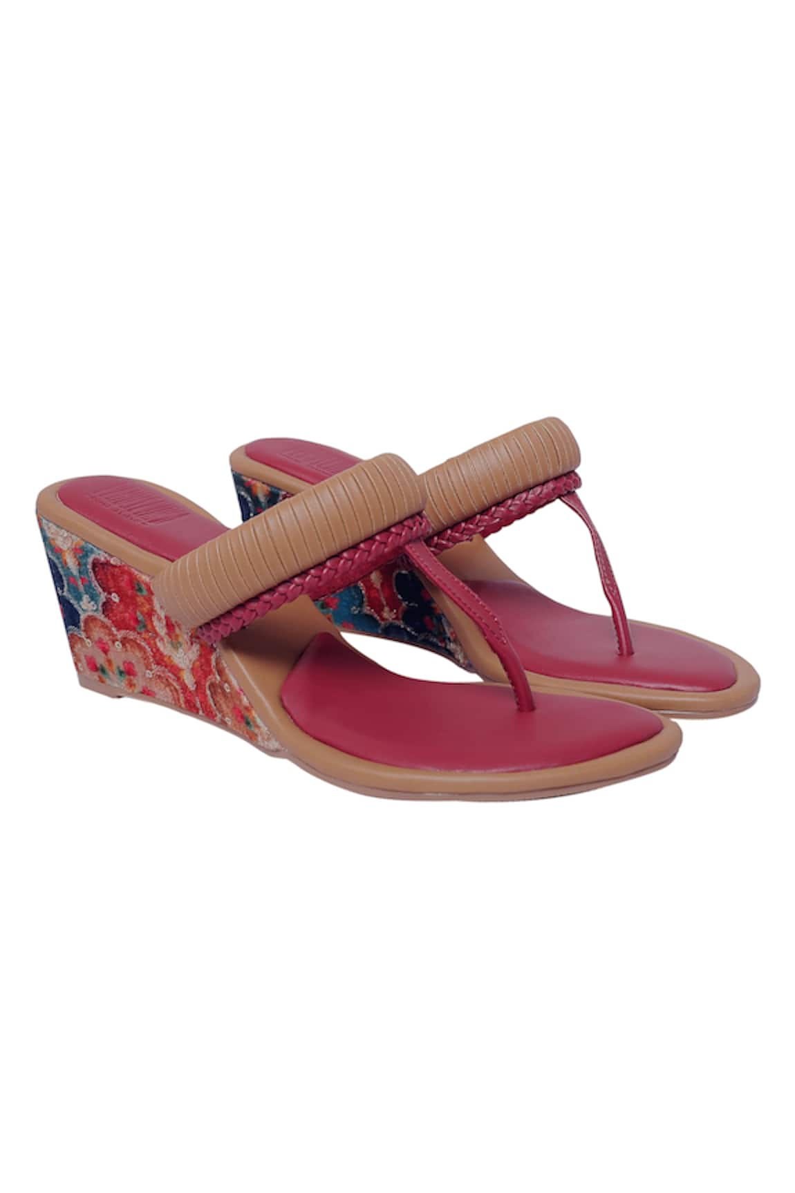 Veruschka By Payal Kothari Ghevar Floral Motifs Wedges