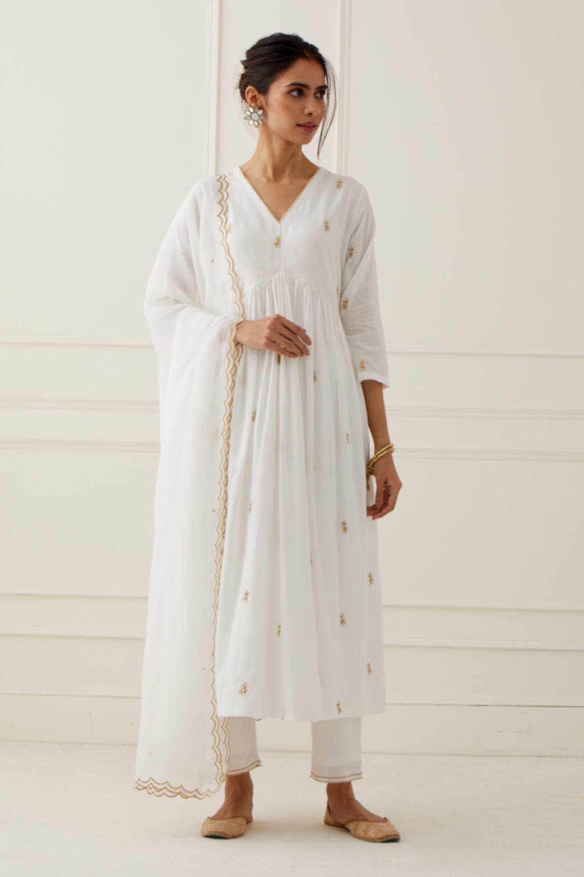 Ikshita Choudhary Floral Embroidered Anarkali Set