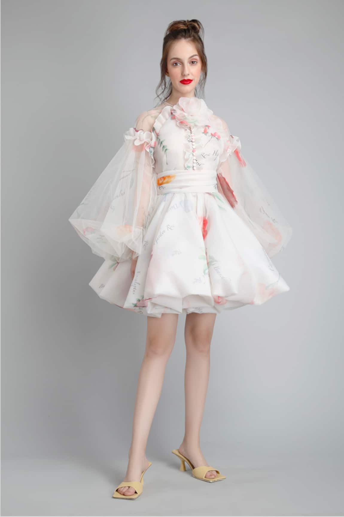 Gauri & Nainika Printed Flared Dress 