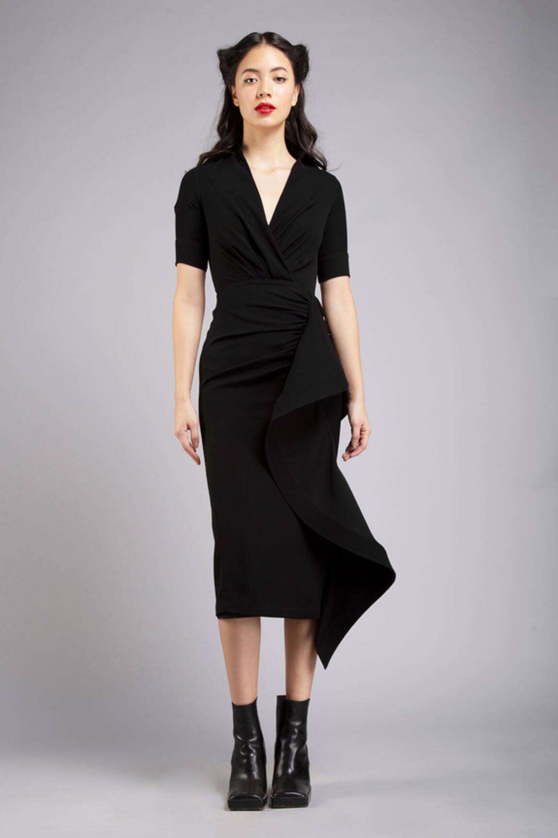 Gauri & Nainika Draped Pencil Dress