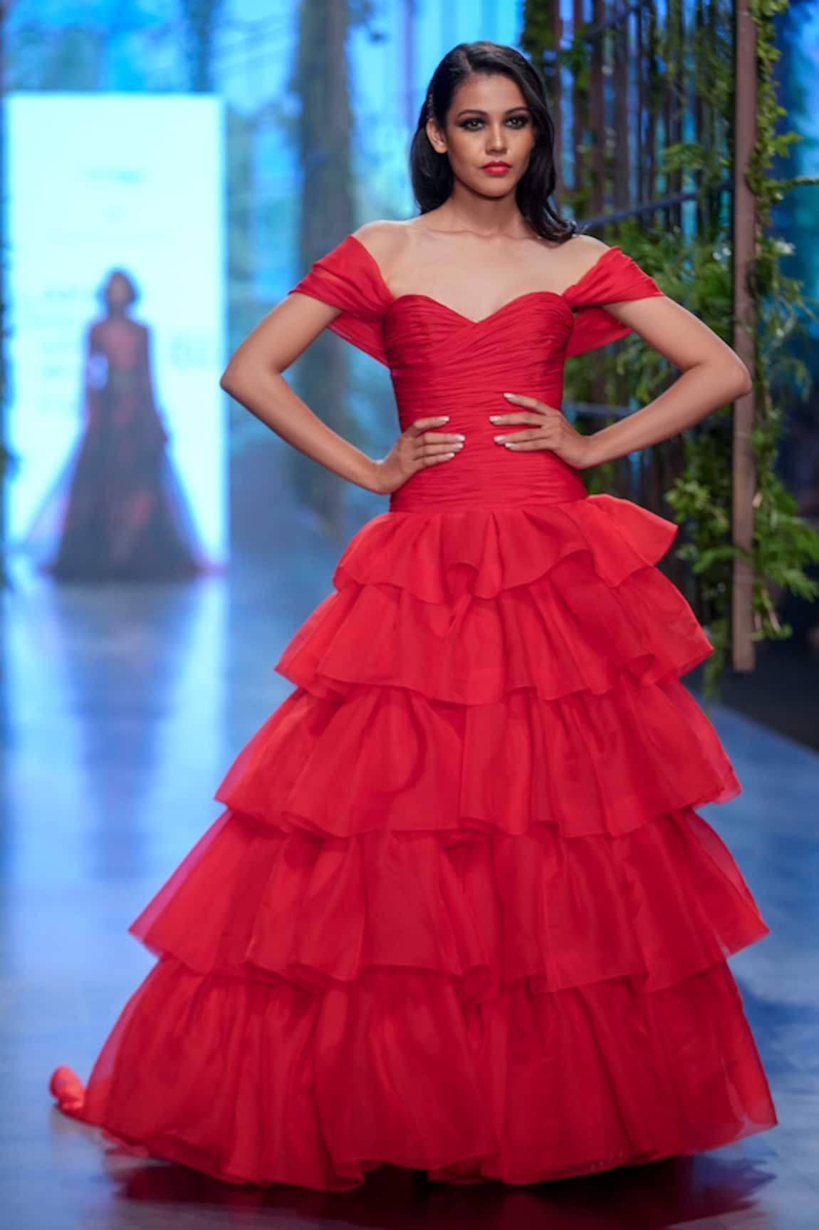 Gauri & Nainika Tiered Ruffle Gown