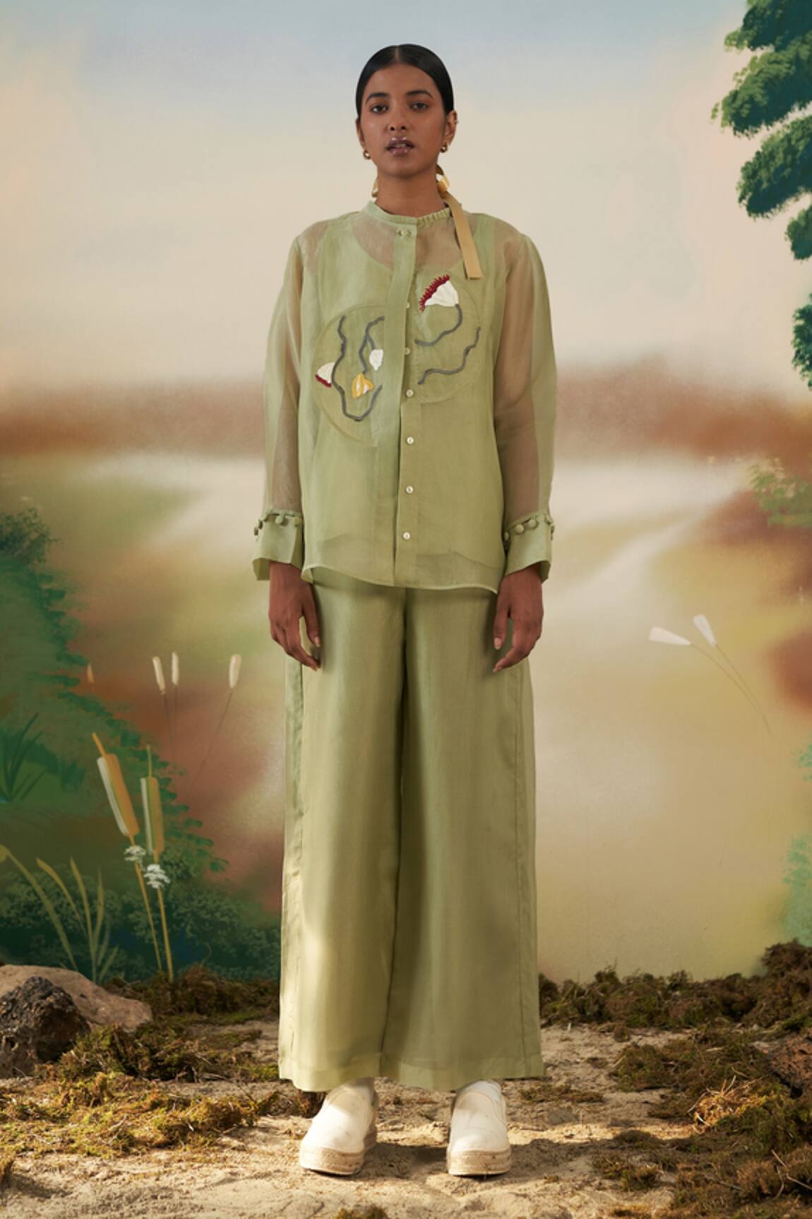 Febo6 Silk Organza Pant