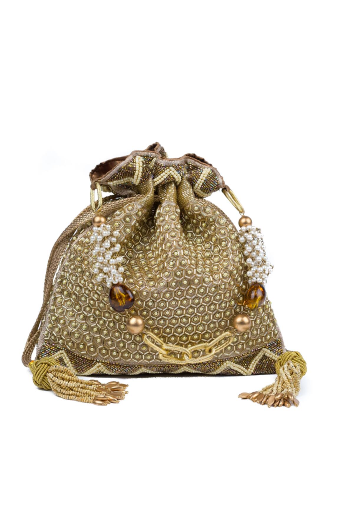 The Pink Potli Pearl Pop Embroidered Potli