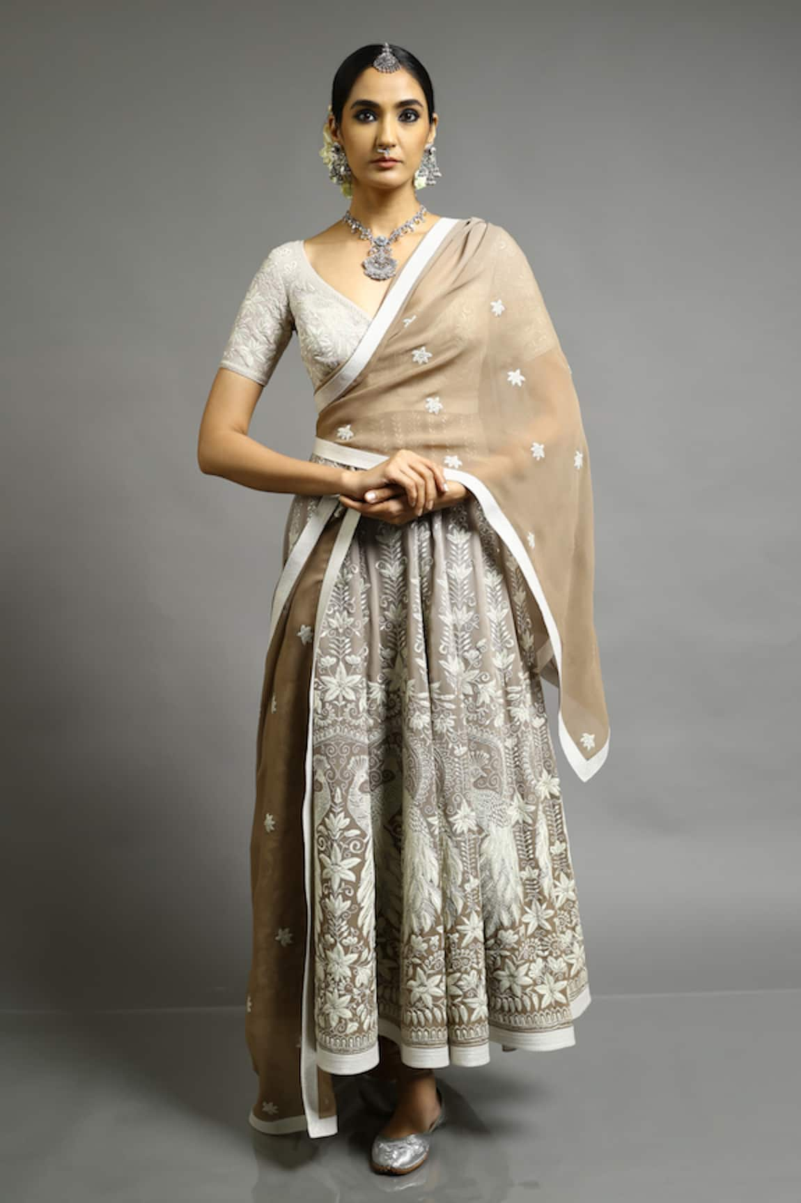 Abhishek Gupta Embroidered Anarkali Set