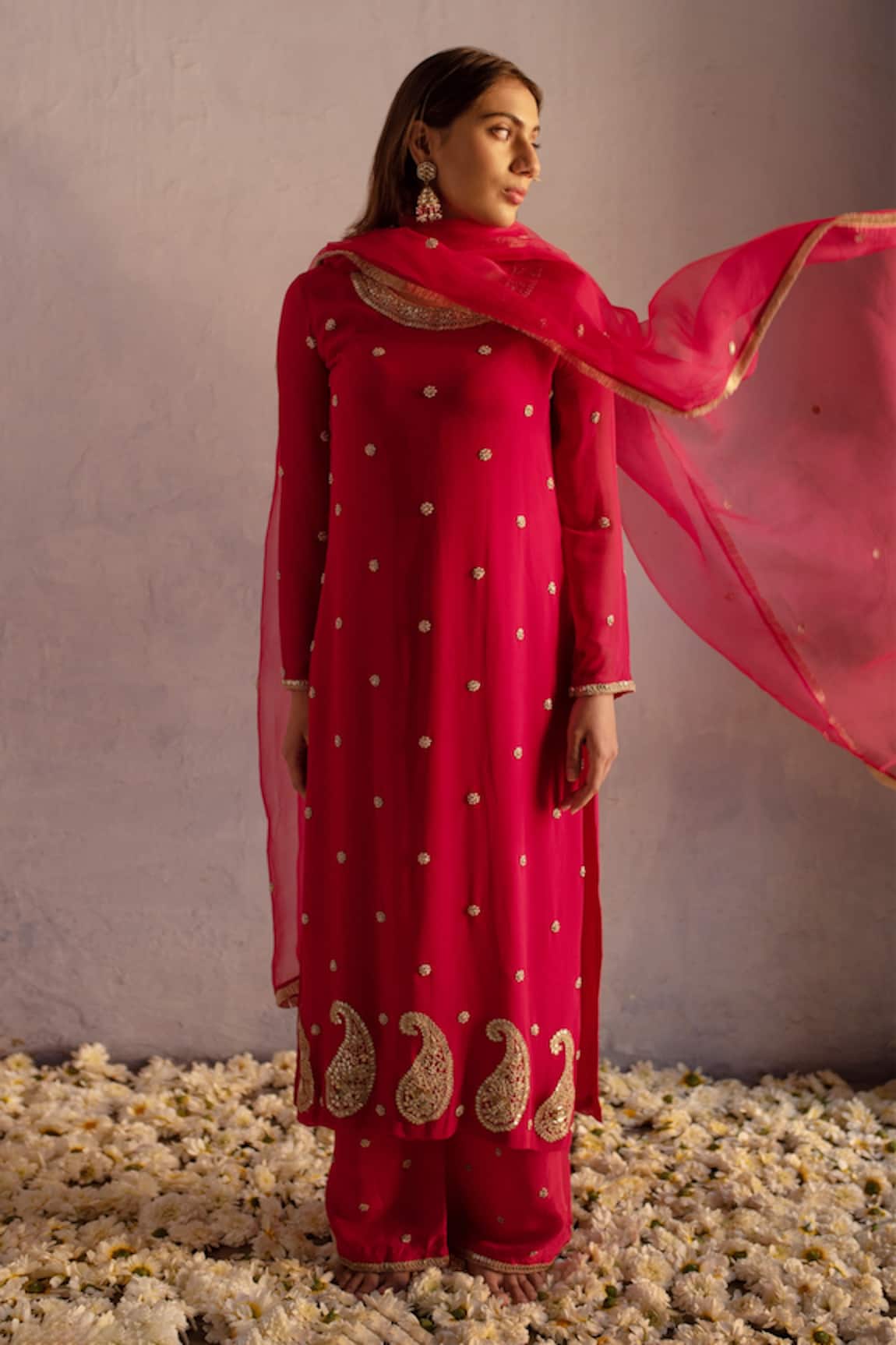 Apeksha Jain Label Floral Embroidered Kurta Set