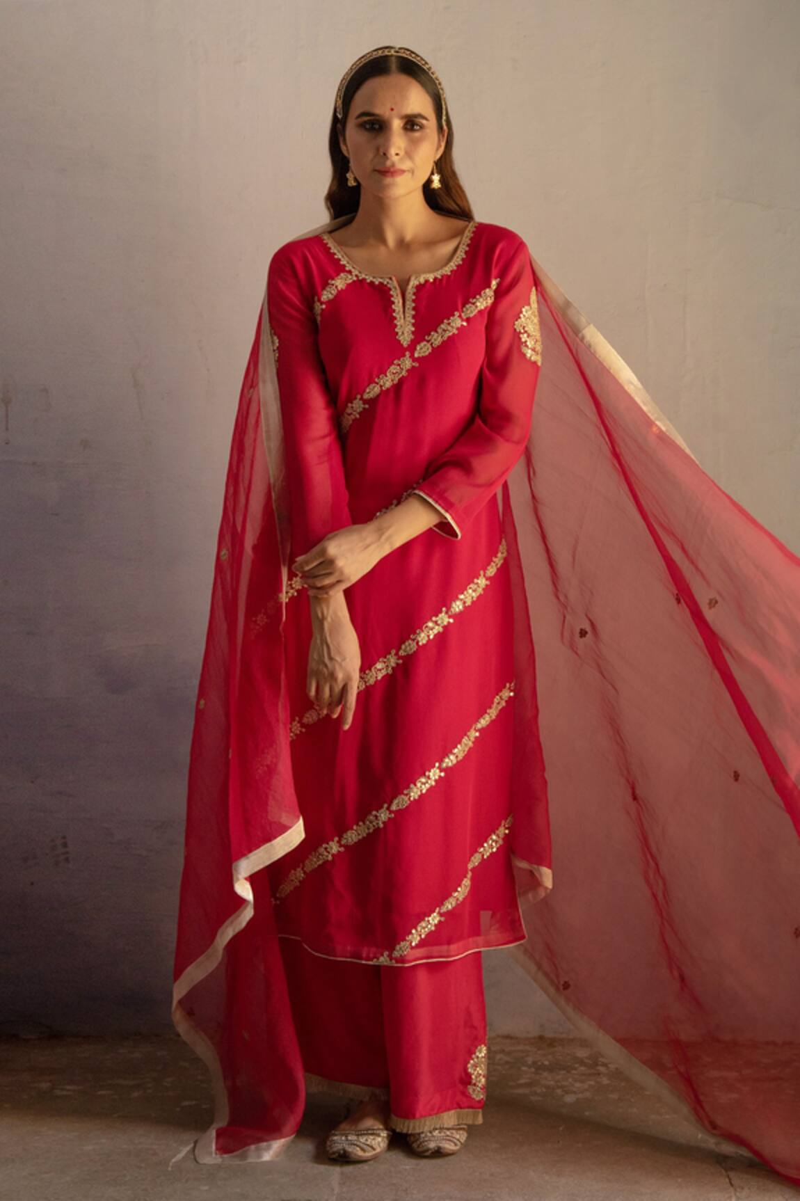 Apeksha Jain Label Gota Work Kurta Set 