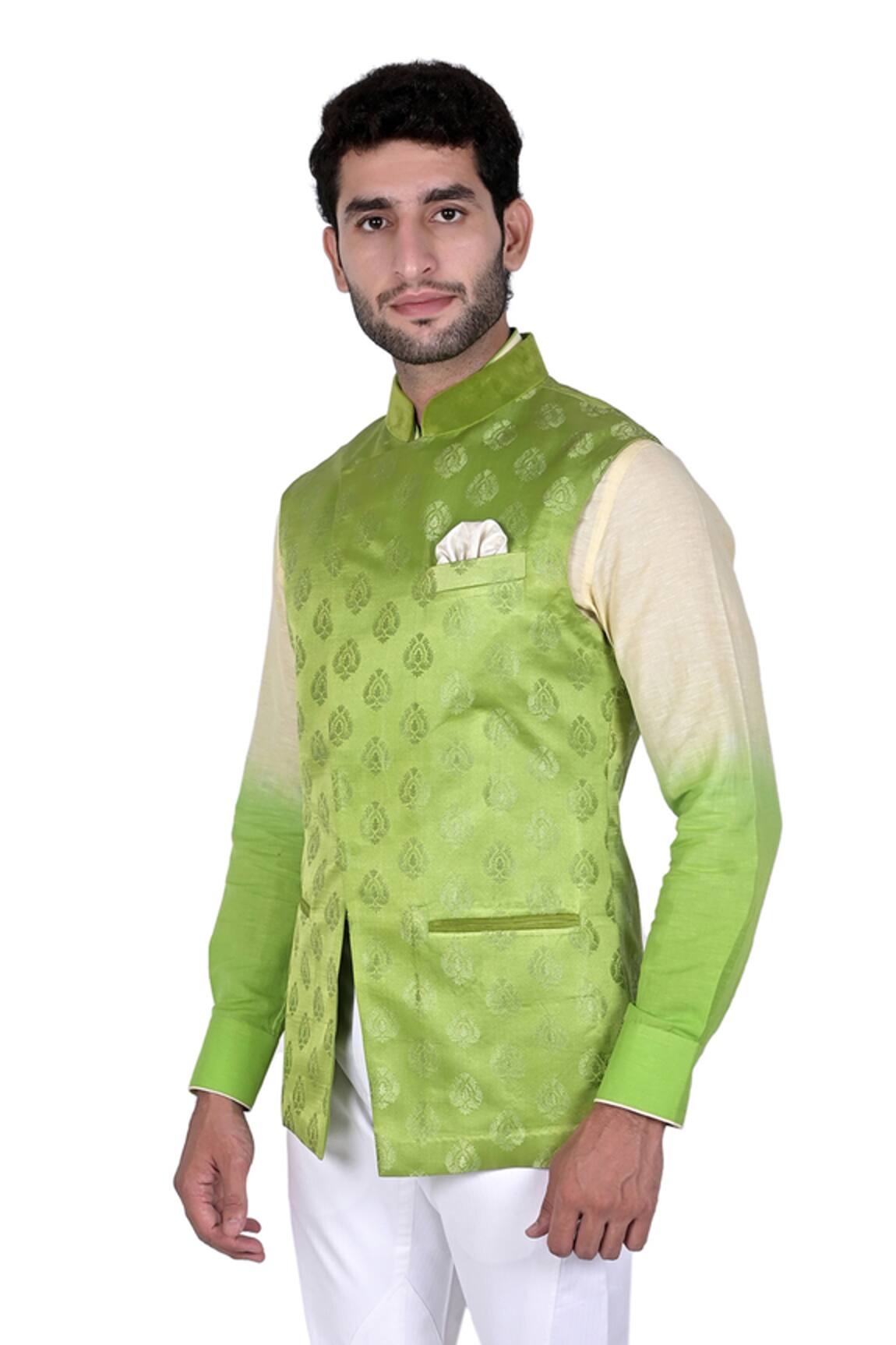 Rohit Kamra Jaipur Silk Brocade Nehru Jacket