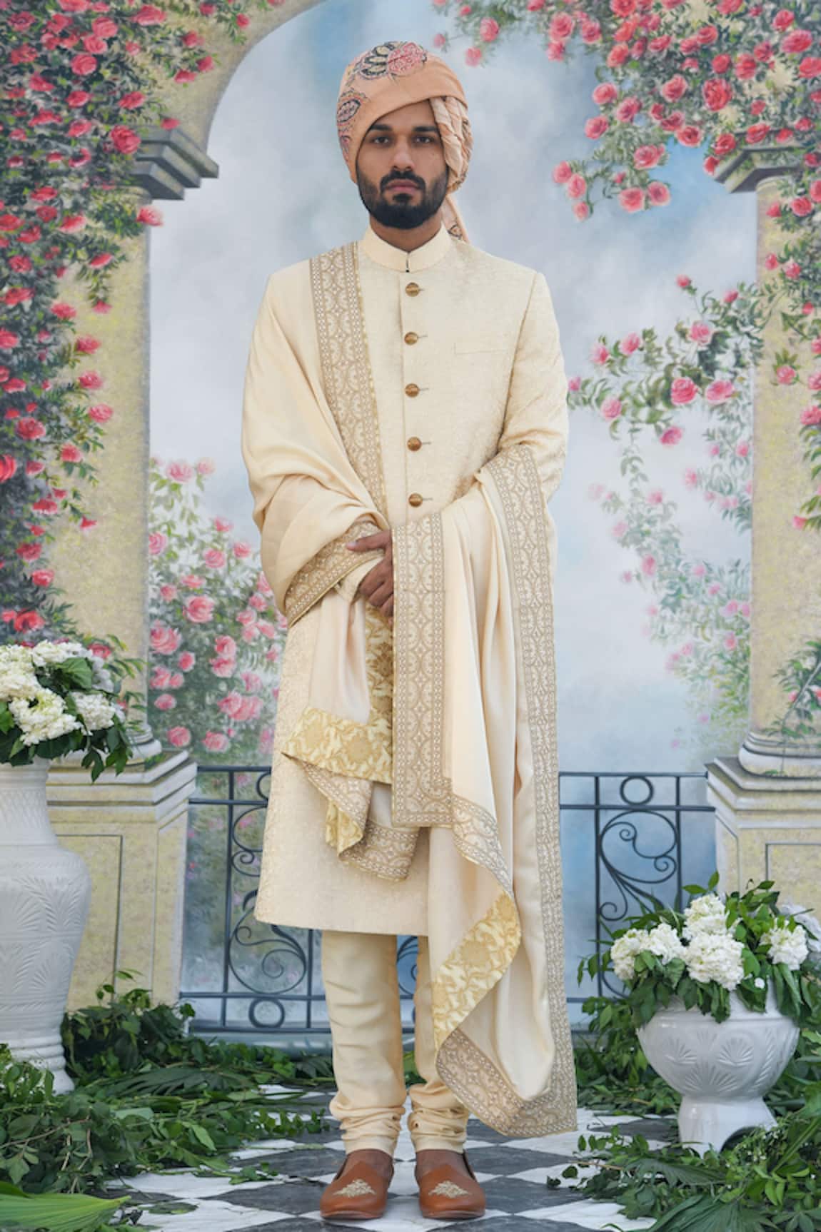 Punit Arora Silk Sherwani Set 