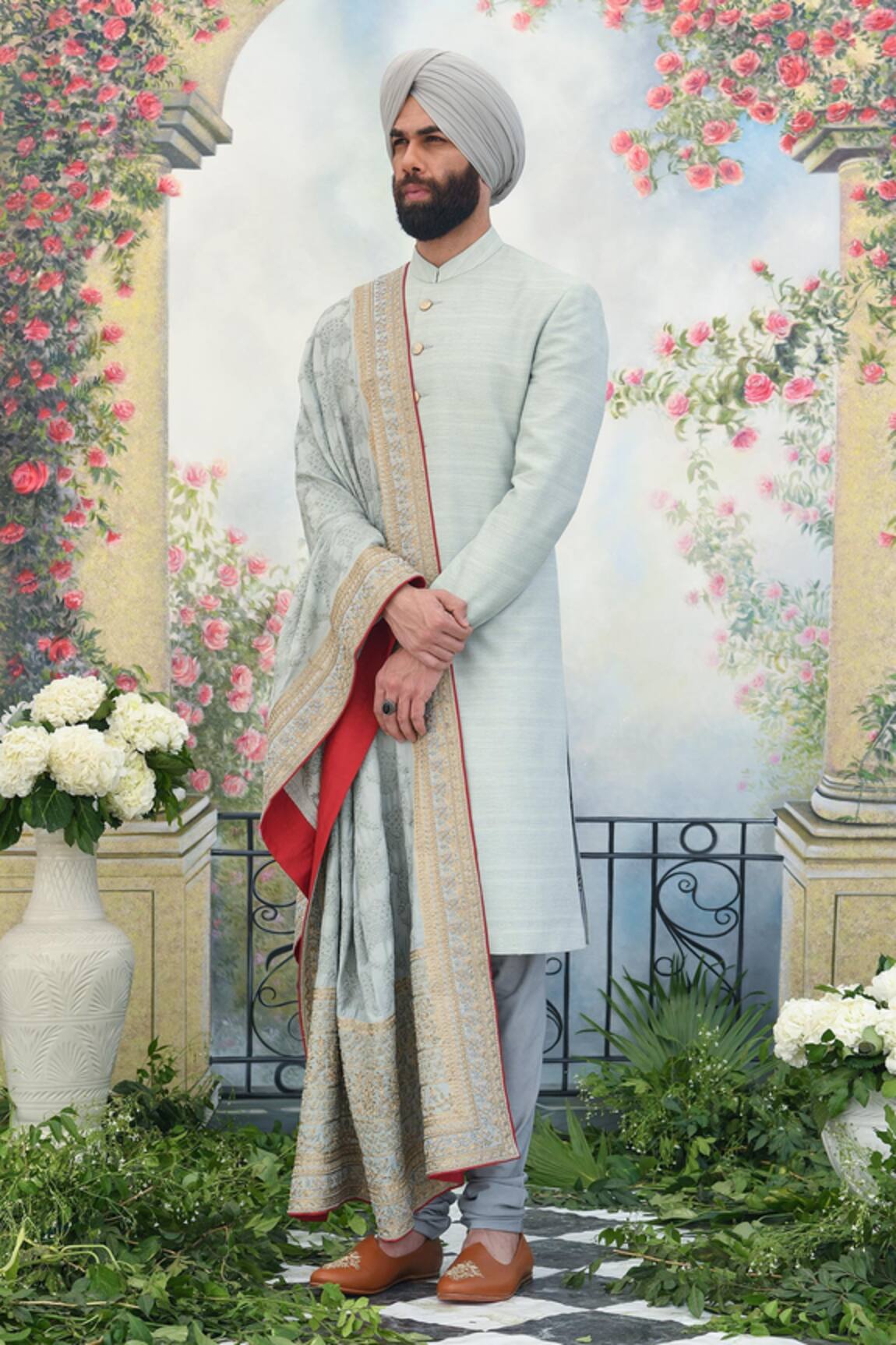 Punit Arora Silk Sherwani Set 
