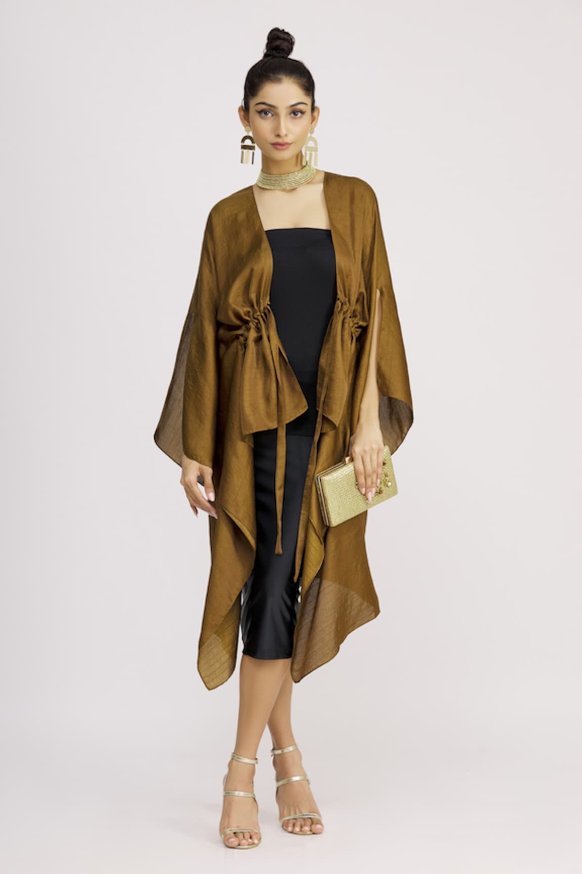 Harsh Harsh Gathered Asymmetric Tie-Up Jacket