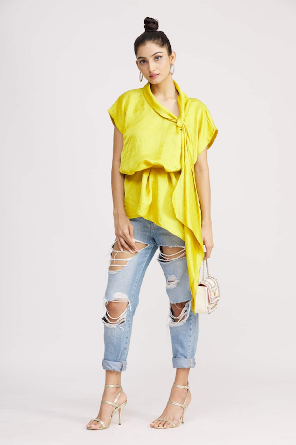 Harsh Harsh Scarf Style Neck Top